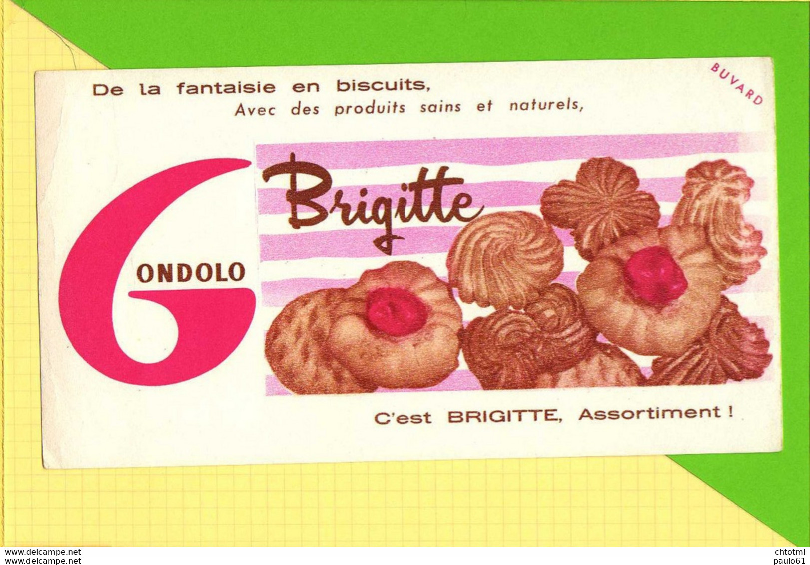 BUVARD&Blotter Paper: GONDOLO Biscuits BRIGITTE Assortiments - Süssigkeiten & Kuchen