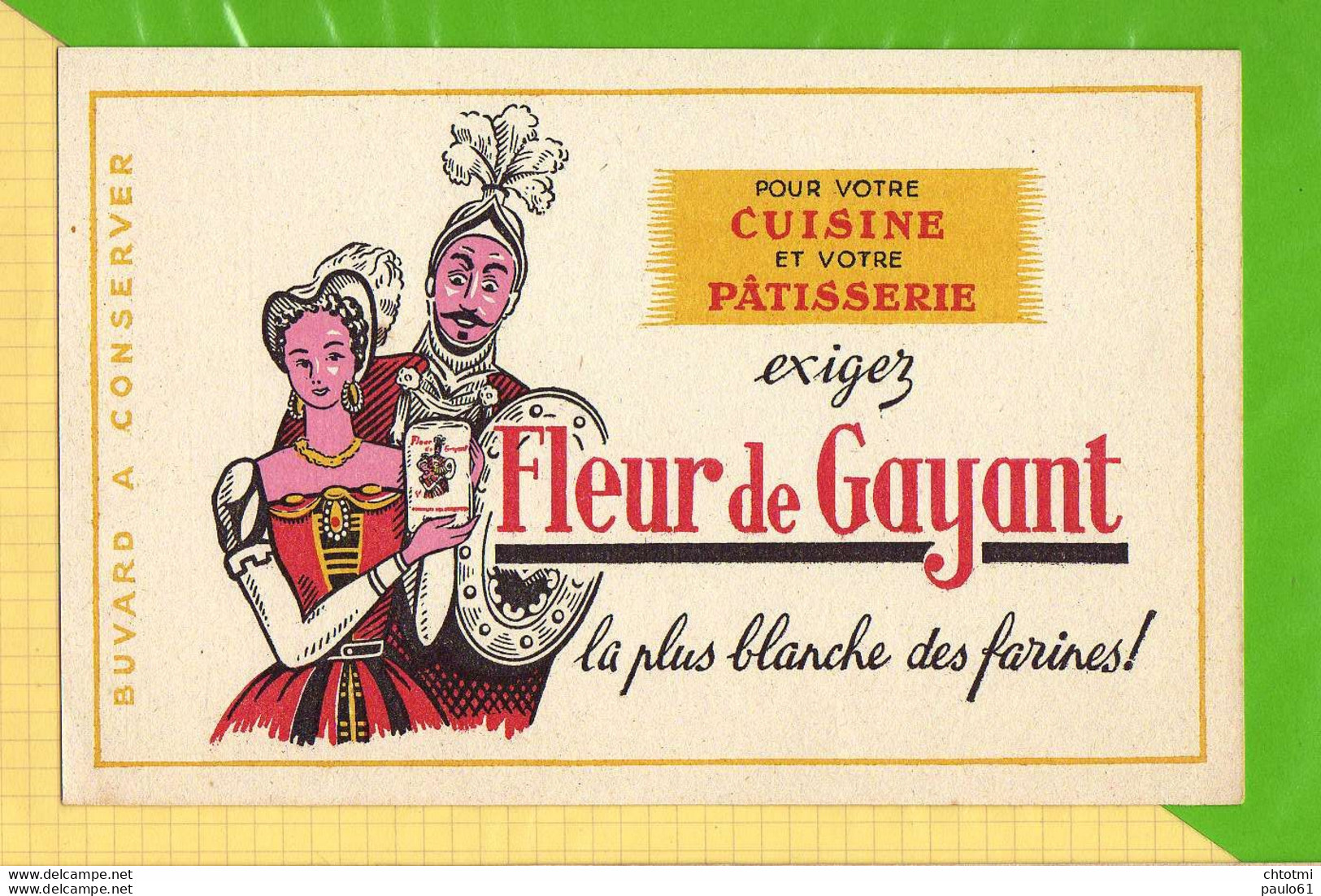 BUVARD &amp; Blotting Paper :  Fleur De Gayant Douai  Farines - Cake & Candy