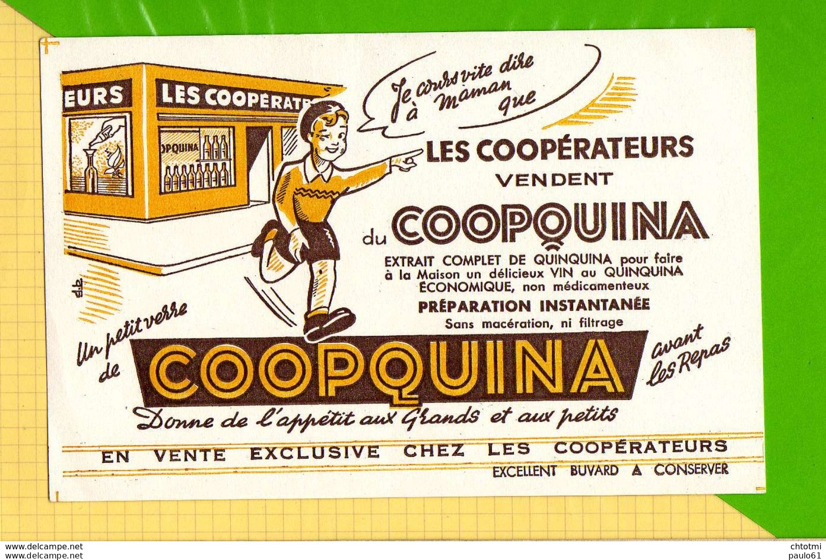 BUVARD & Blotting Paper : Les Cooperateurs Vendent COOPQUINA - Liquor & Beer