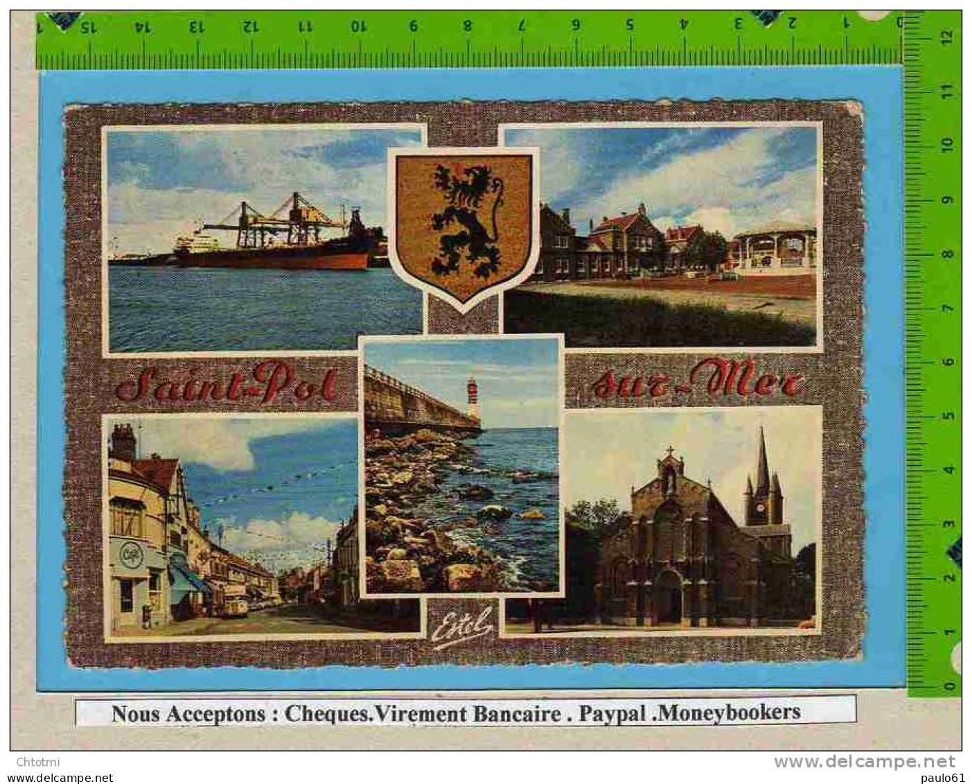 Souvenir SAINT POL  Sur MER Multivues  Et Blason - Saint Pol Sur Mer