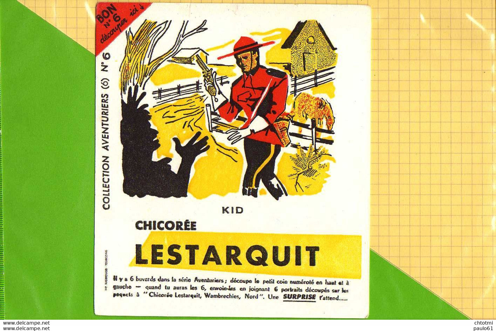BUVARD . BLOTTER :  Chicorée LESTARQUIT   KID N° 6 - Coffee & Tea