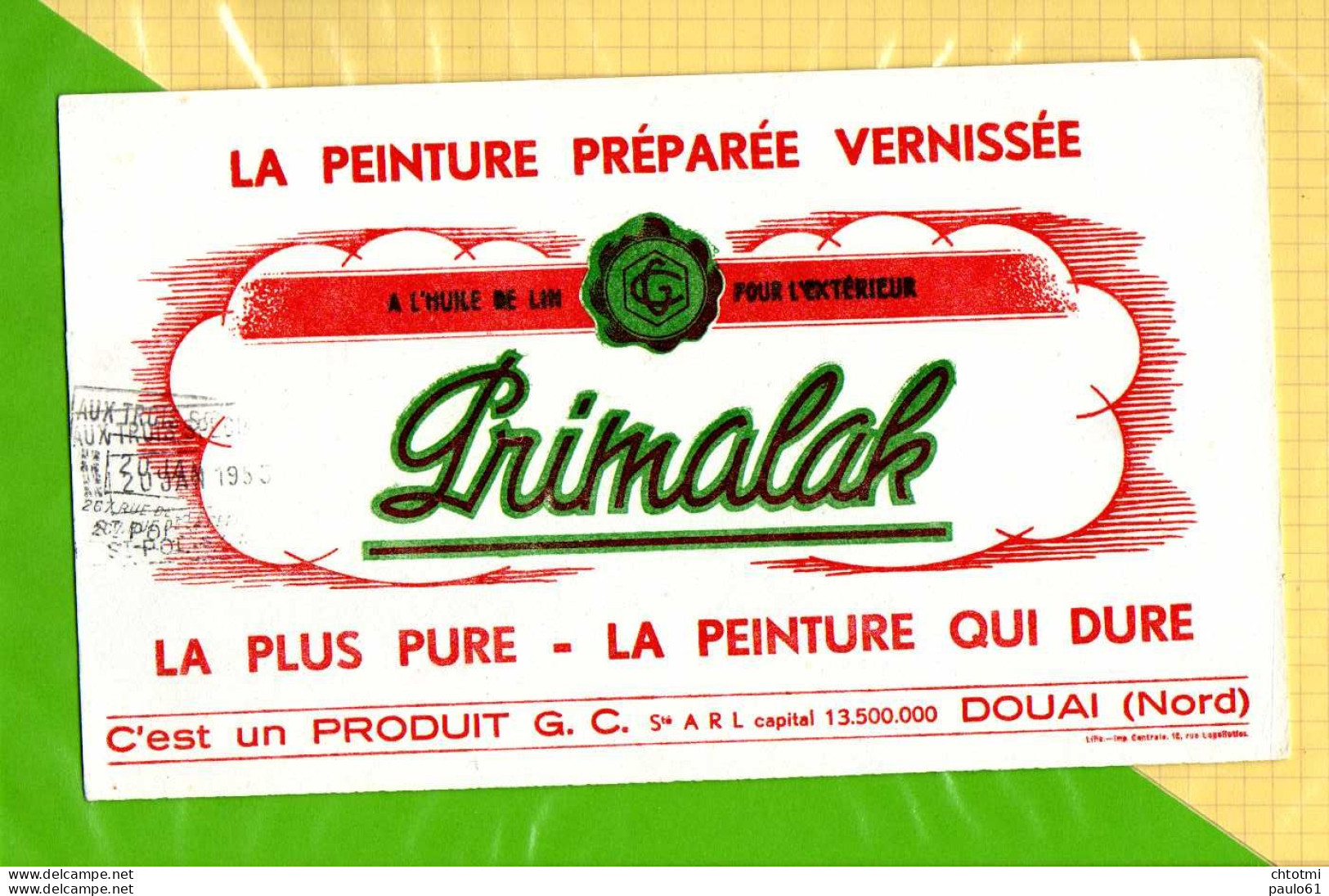 BUVARD &amp; Blotting Paper  : Peinture Preparée Vernissée PRIMALAK   Douai - Peintures