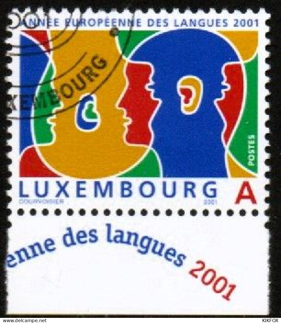 LUXEMBOURG, LUXEMBURG 2001, MI 1543 A, EUROPÄISCHES JAHR DER SPRACHEN,  ESST, GESTEMPELT, OBLITERE - Gebraucht