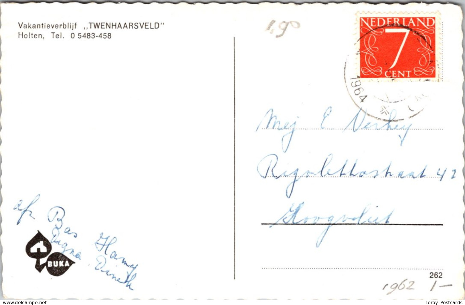 #3508 - Holten, Vakantieverblijf Twenhaarsveld 1962 (OV) - Holten