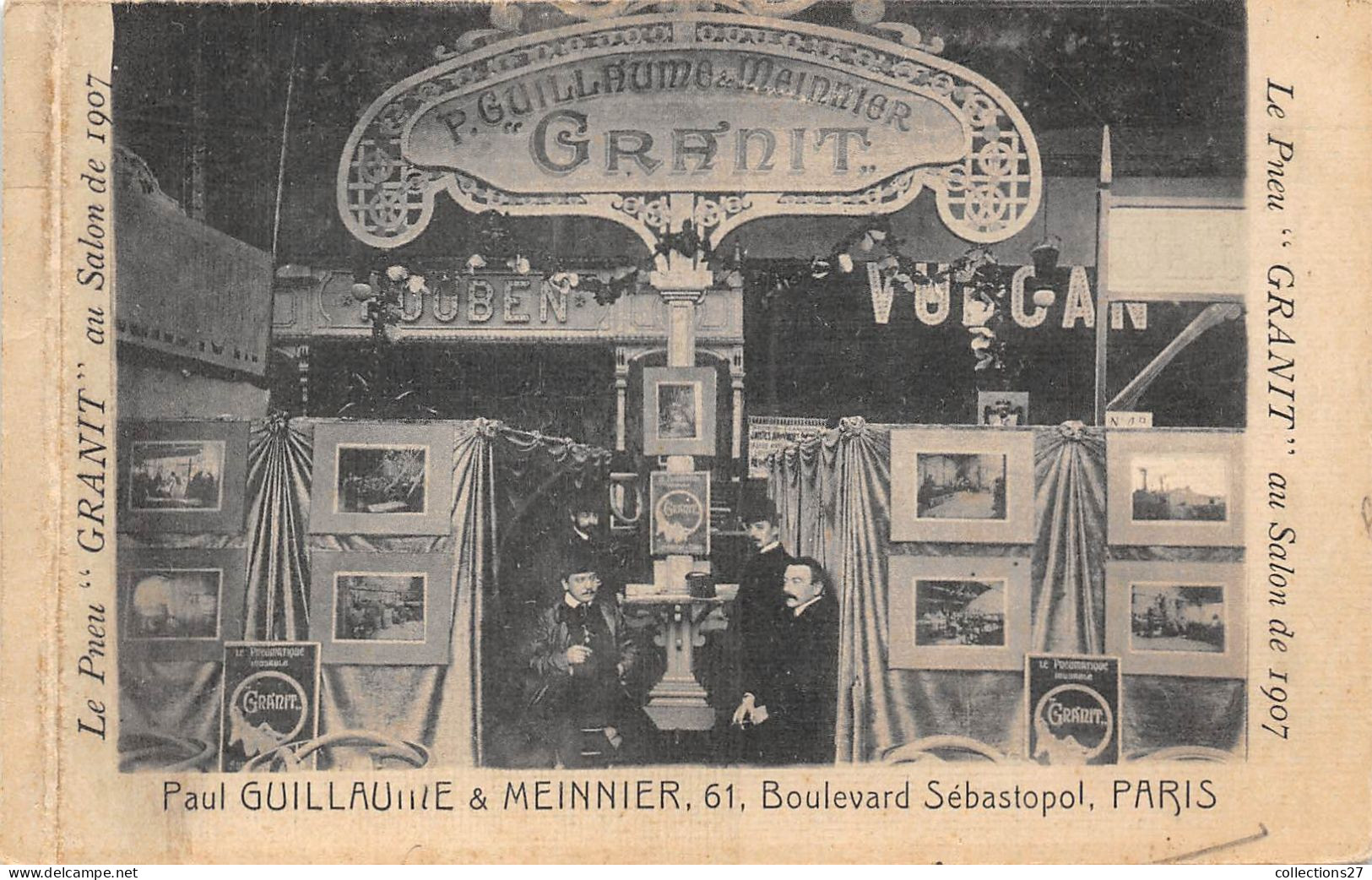PARIS-75001- SALON 1907- STAND LE PNEU GRANIT- PAUL GUILLAUME ET MEINNIER 61 BLD SEBASTOPOL - Tentoonstellingen