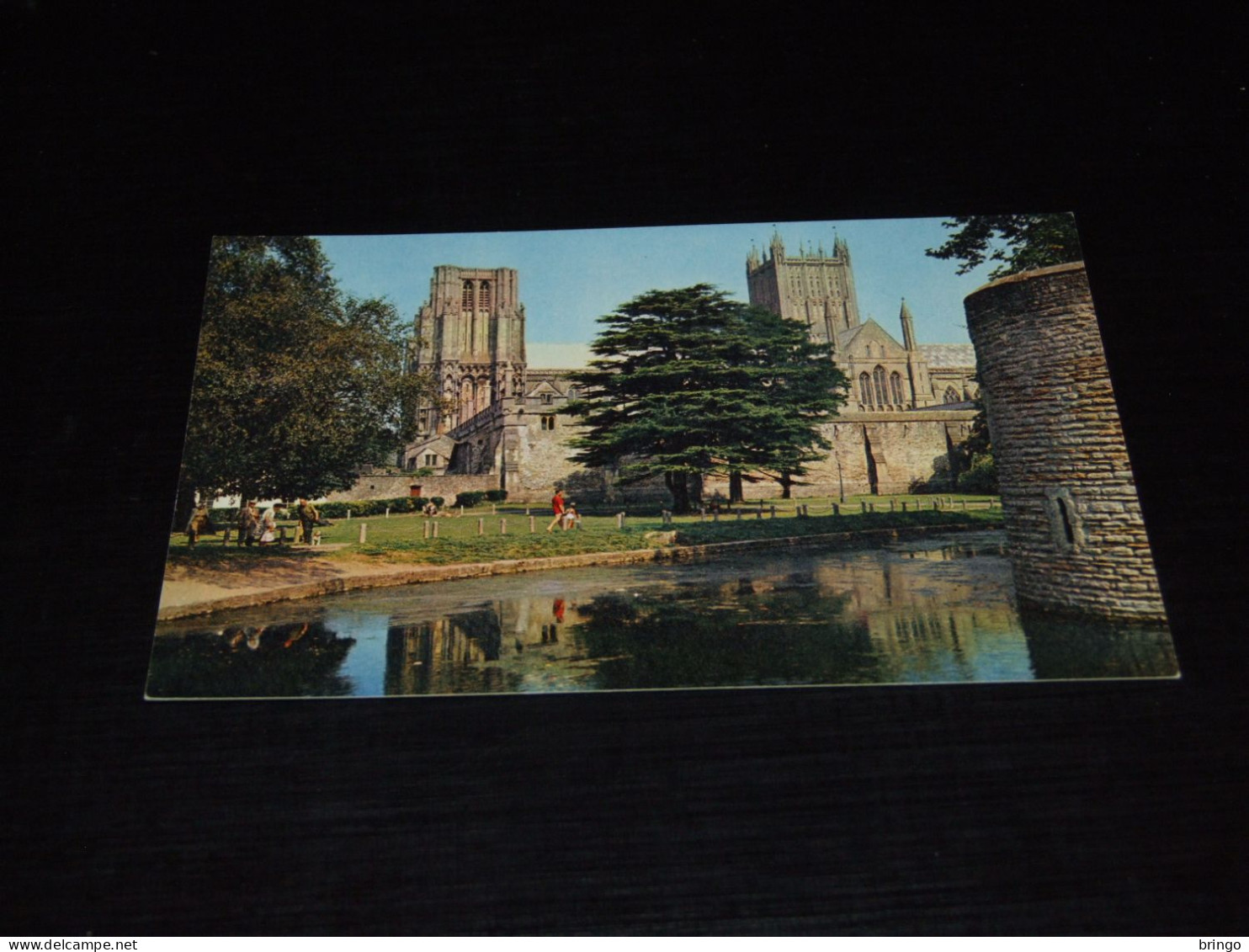 62846-             ENGLAND, WELLS CATHEDRAL, SOMERSET, BISHOP'S PALACE MOAT - Wells
