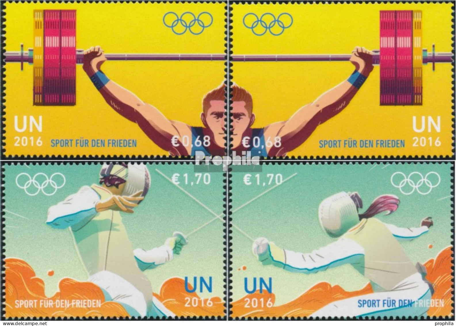 UNO - Wien 920-923 (kompl.Ausg.) Postfrisch 2016 Olympische Sommerspiele - Unused Stamps