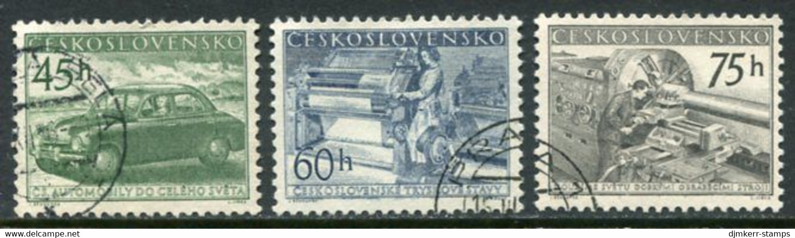 CZECHOSLOVAKIA 1955 Industrial Production Used.  Michel 899-901 - Gebraucht