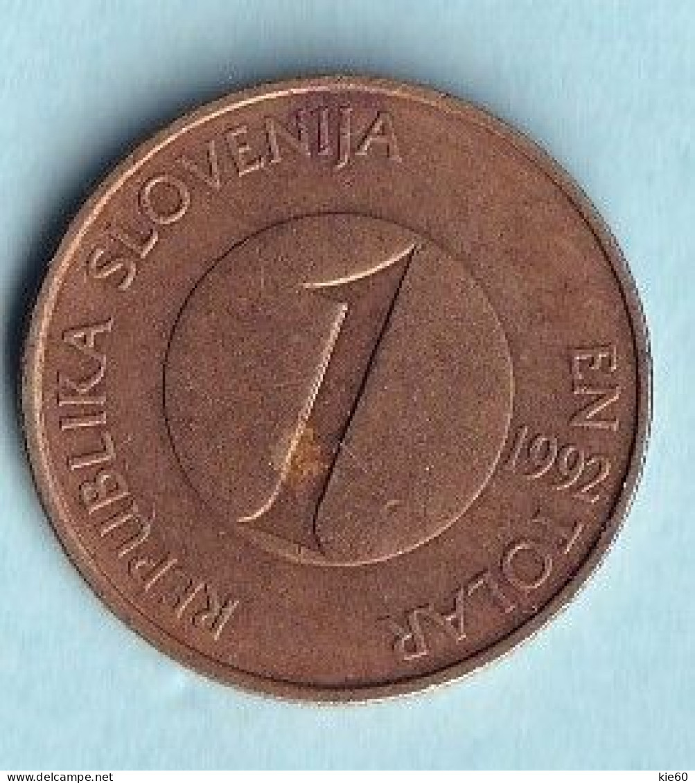 Slovenia   - 1992 - 1 Tolar   - .KM 4 - Slowenien