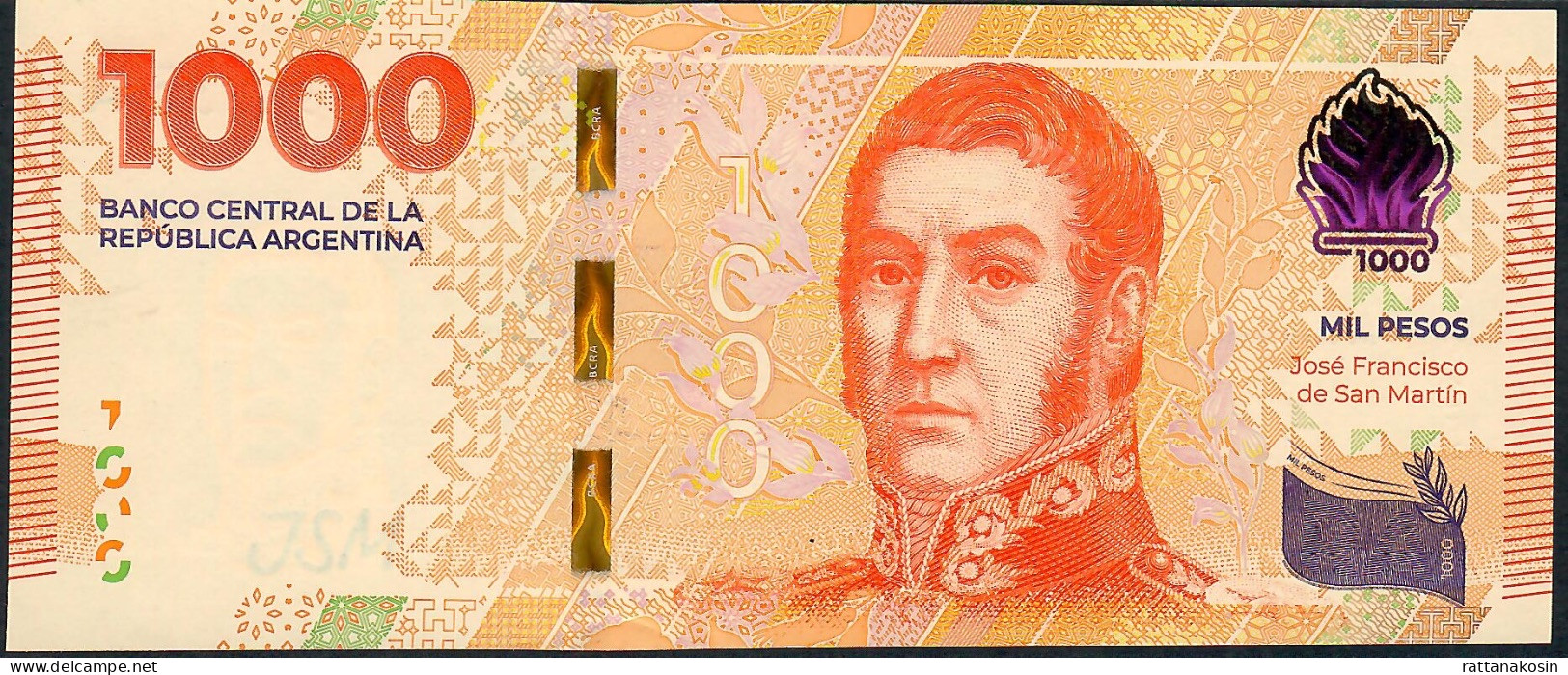 ARGENTINA NLP 1000 PESOS 2023  #A Signature 94 (PESCE / MOREAU )  UNC. - Argentine