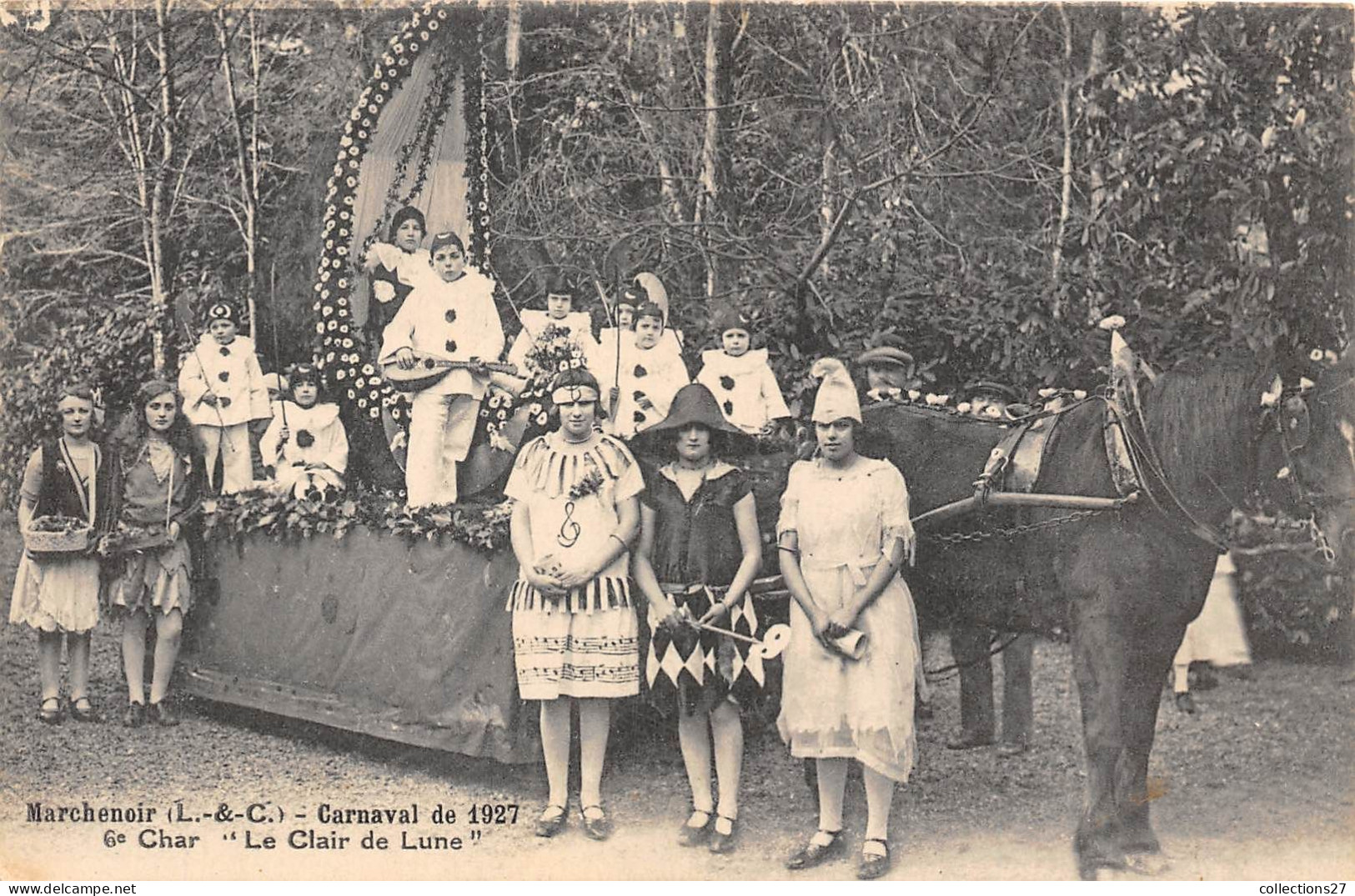 41-MARCHENOIR- CARNAVAL DE 1927- 6eme CHAR LE CLAIR DE LUNE - Marchenoir