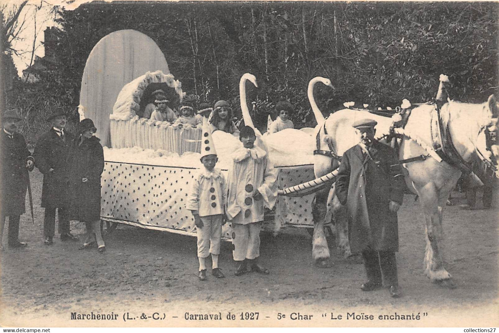 41-MARCHENOIR- CARNAVAL DE 1927- 5 Eme CHAR  LE MOÏSE ENCHANTE - Marchenoir