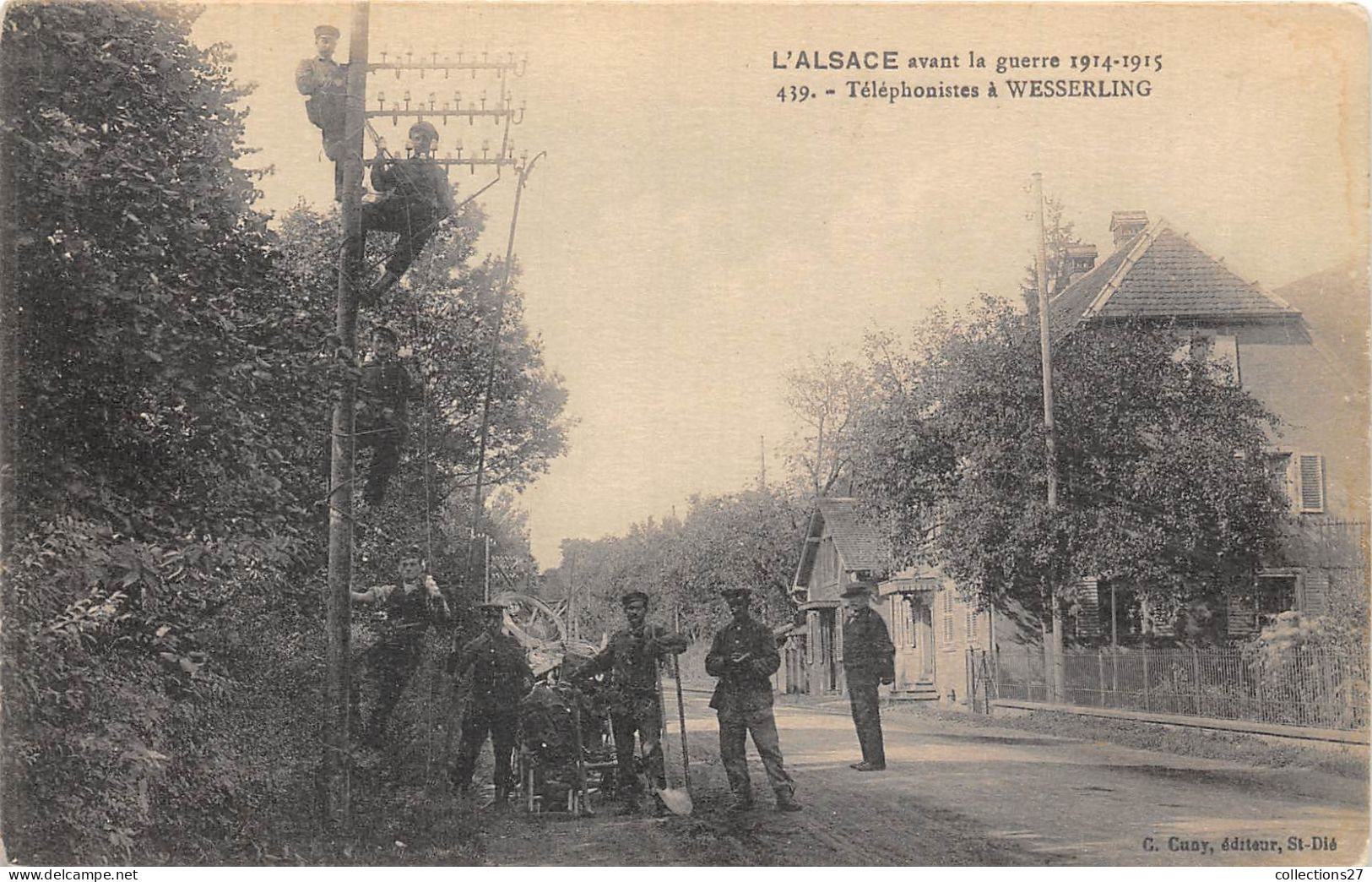 68-WESSERLING- AVANT LA GUERRE 1914/15 - TELEPHONISTES A WESSERLING - Autres & Non Classés