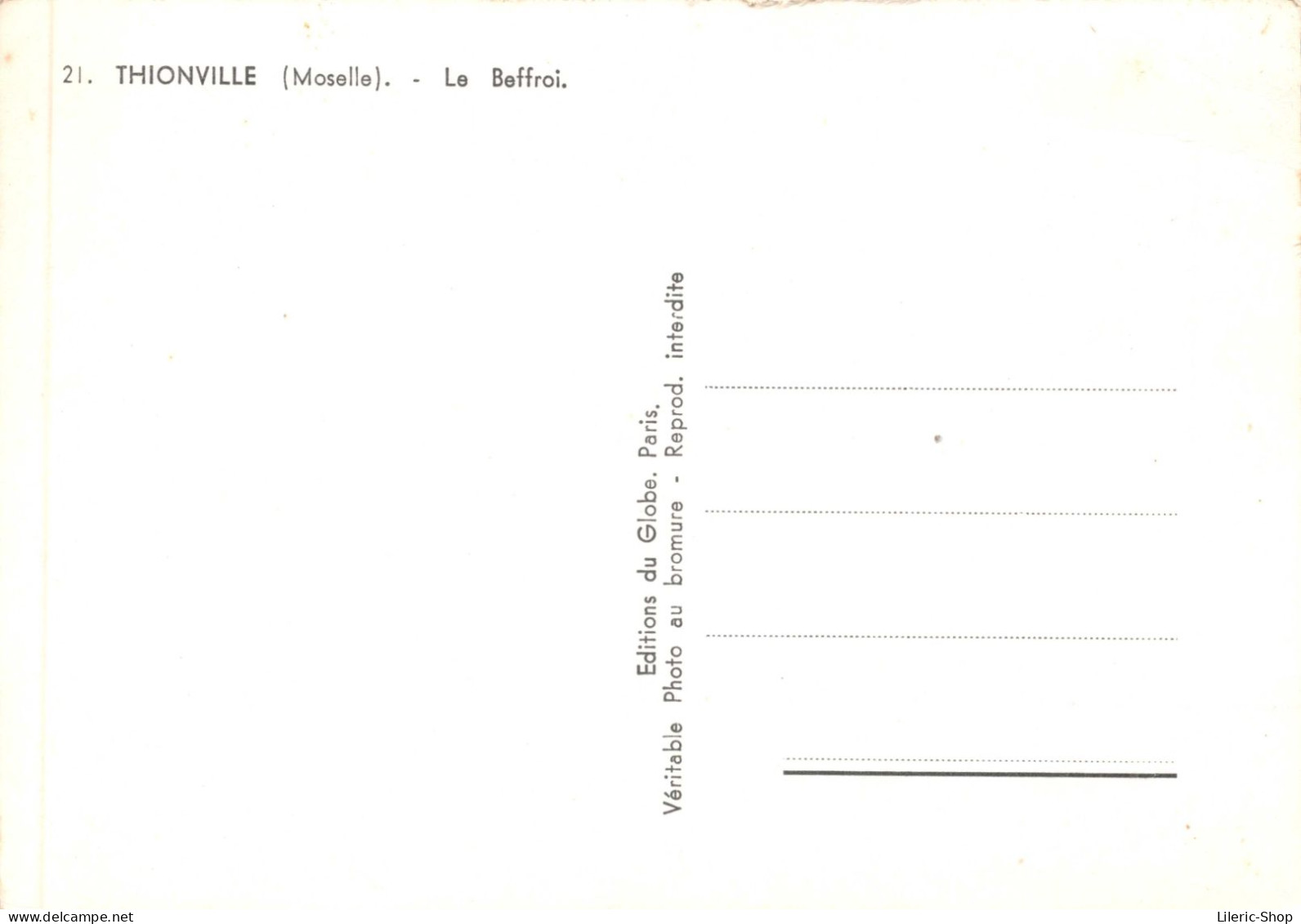 THIONVILLE (Moselle). Le Beffroi. Cpsm Dentelée GF - Thionville