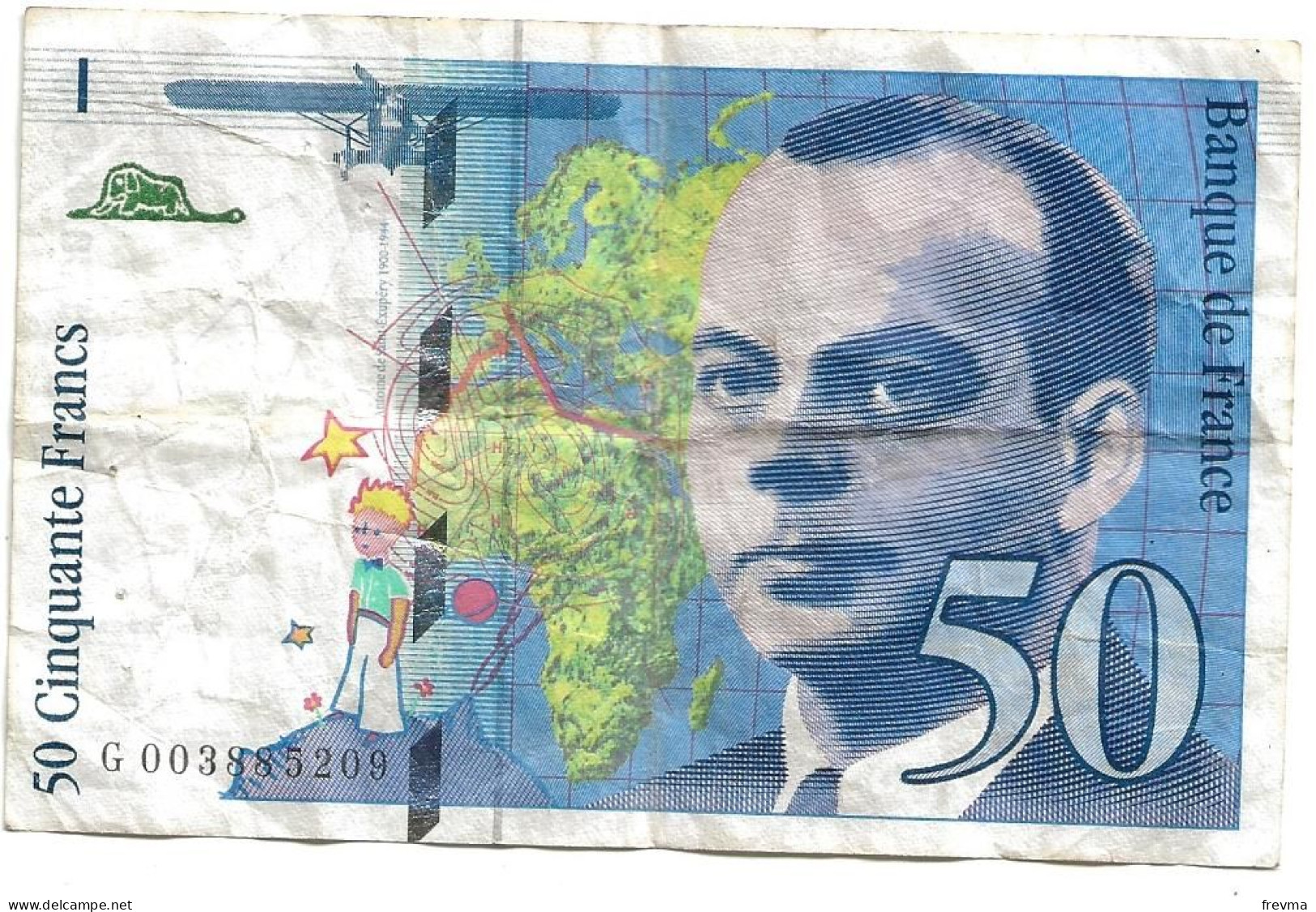 Billet 50 Francs Saint Exupery 1992 - 50 F 1976-1992 ''quentin De La Tour''