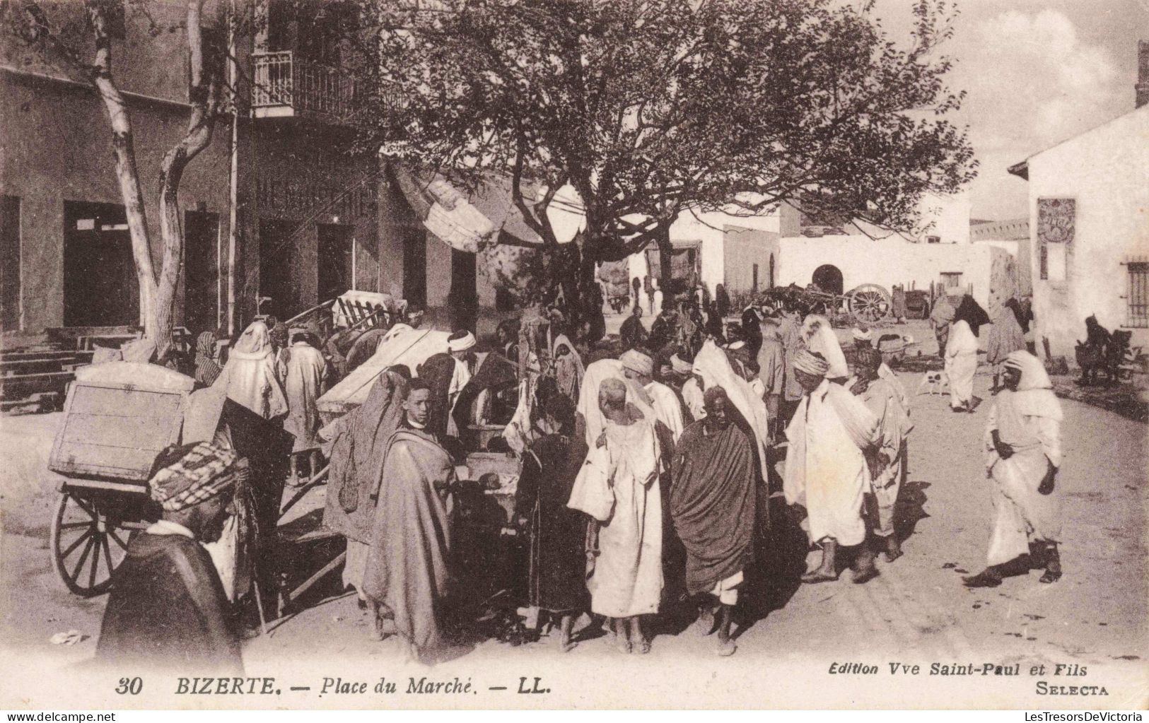 TUNISIE - Bizerte - Place Du Marché - LL - Animé - Selecta - Carte Postale Ancienne - Tunisie