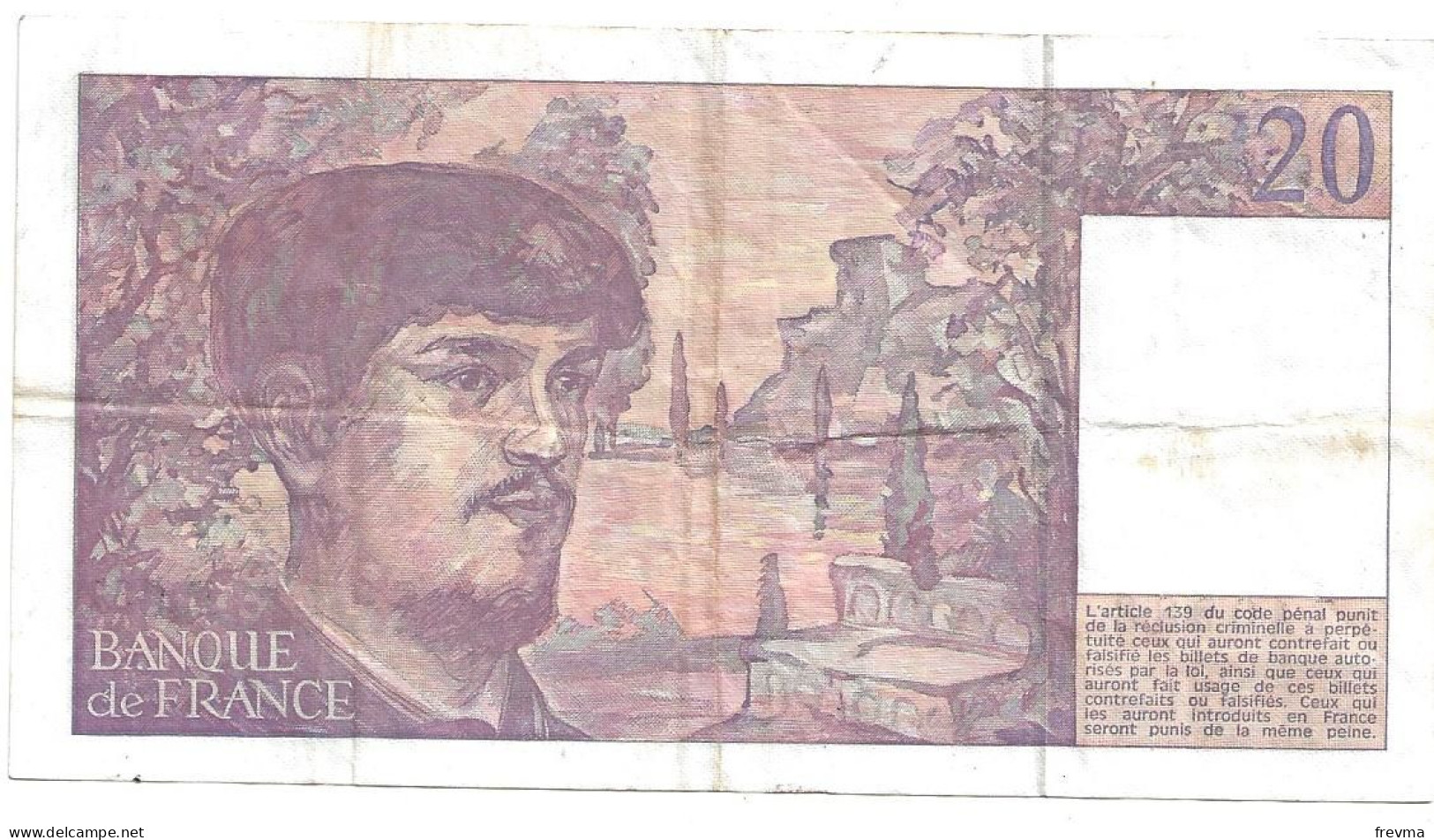 Billet 20 Francs Debussy 1992 - 20 F 1980-1997 ''Debussy''