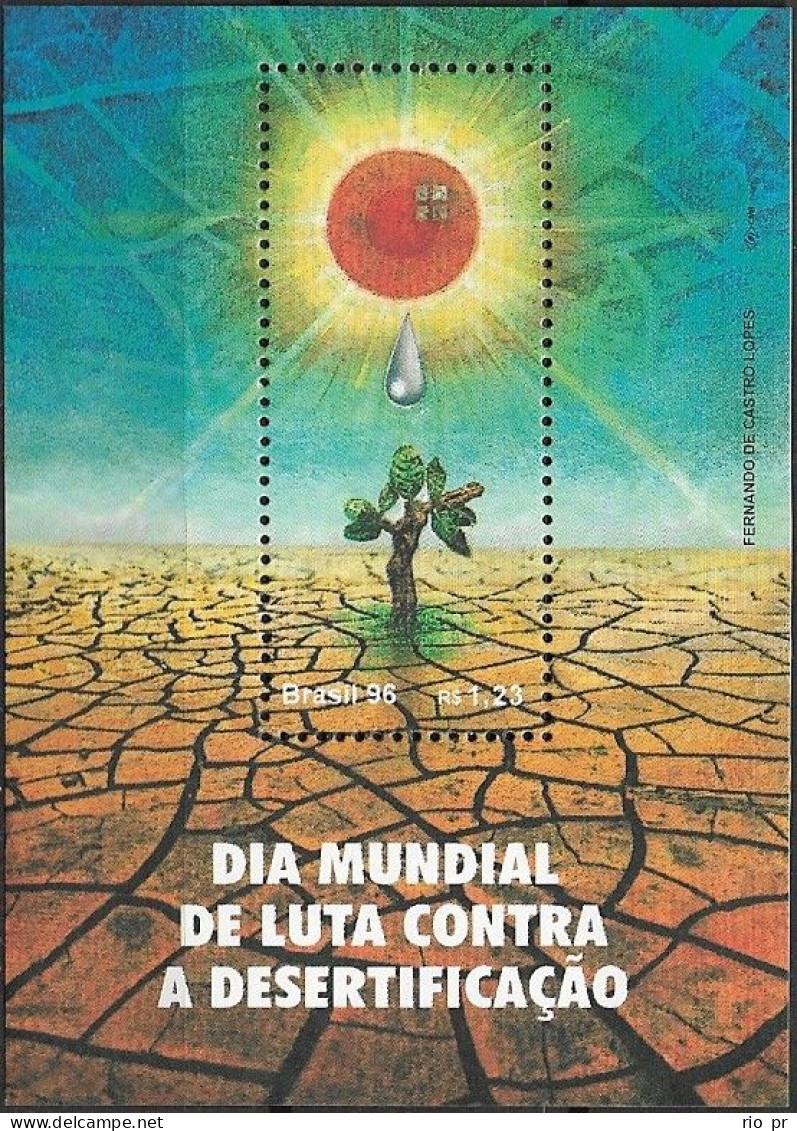 BRAZIL - SOUVENIR SHEET WORLD DAY TO COMBAT DESERTIFICATION 1996 - MNH - Protection De L'environnement & Climat