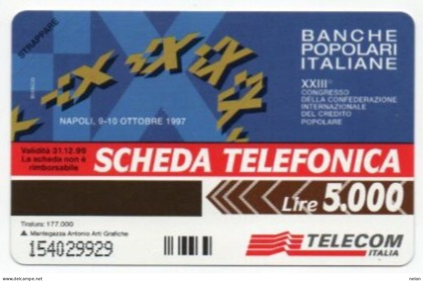 SCHEDA TELEFONICA  - ITALIA - TELECOM  - BANCHE POPOLARI ITALIANE - NUOVA - Public Ordinary