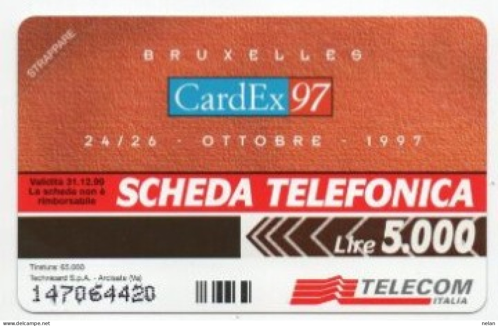 SCHEDA TELEFONICA  - ITALIA - TELECOM  - CARDEX97 - NUOVA - Public Ordinary