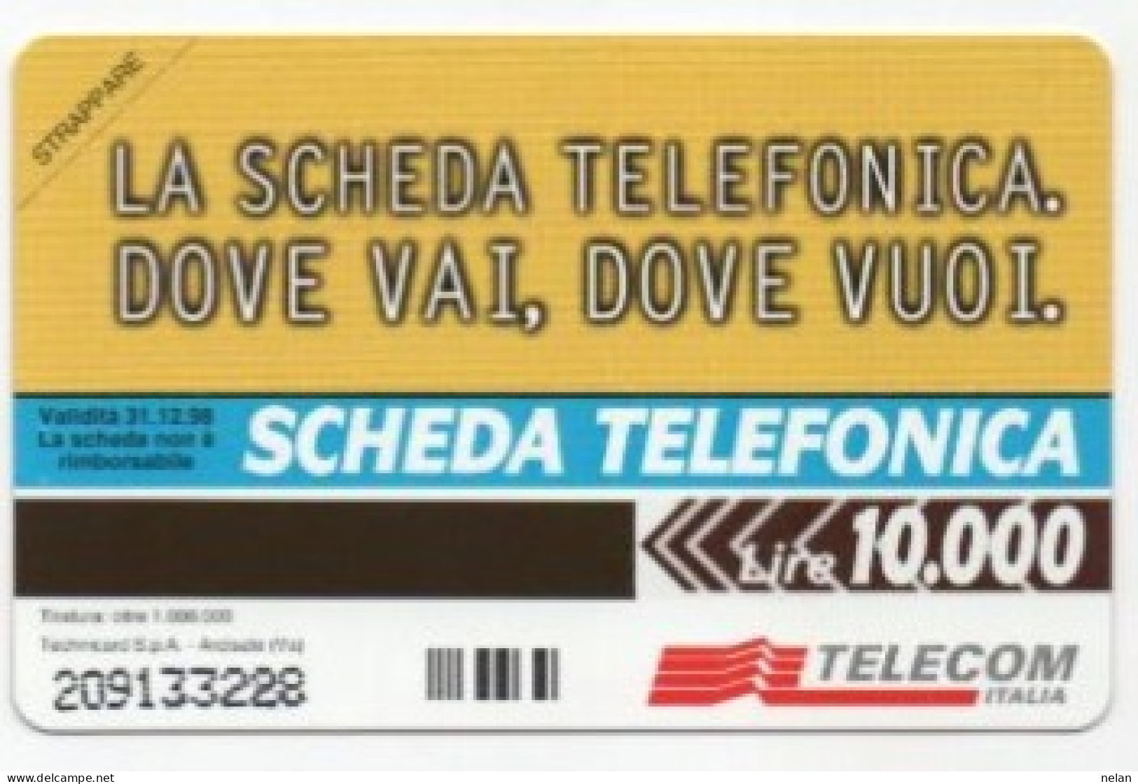 SCHEDA TELEFONICA  - ITALIA - TELECOM  - TUTTI SCELGONO LA SCHEDA - NUOVA - Public Ordinary