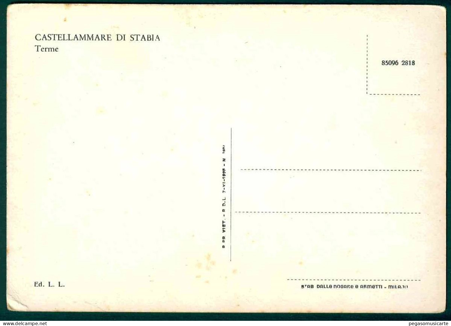 MP067 - CASTELLAMMARE DI STABIA - TERME - ANIMATA 1950 CIRCA NAPOLI - Castellammare Di Stabia