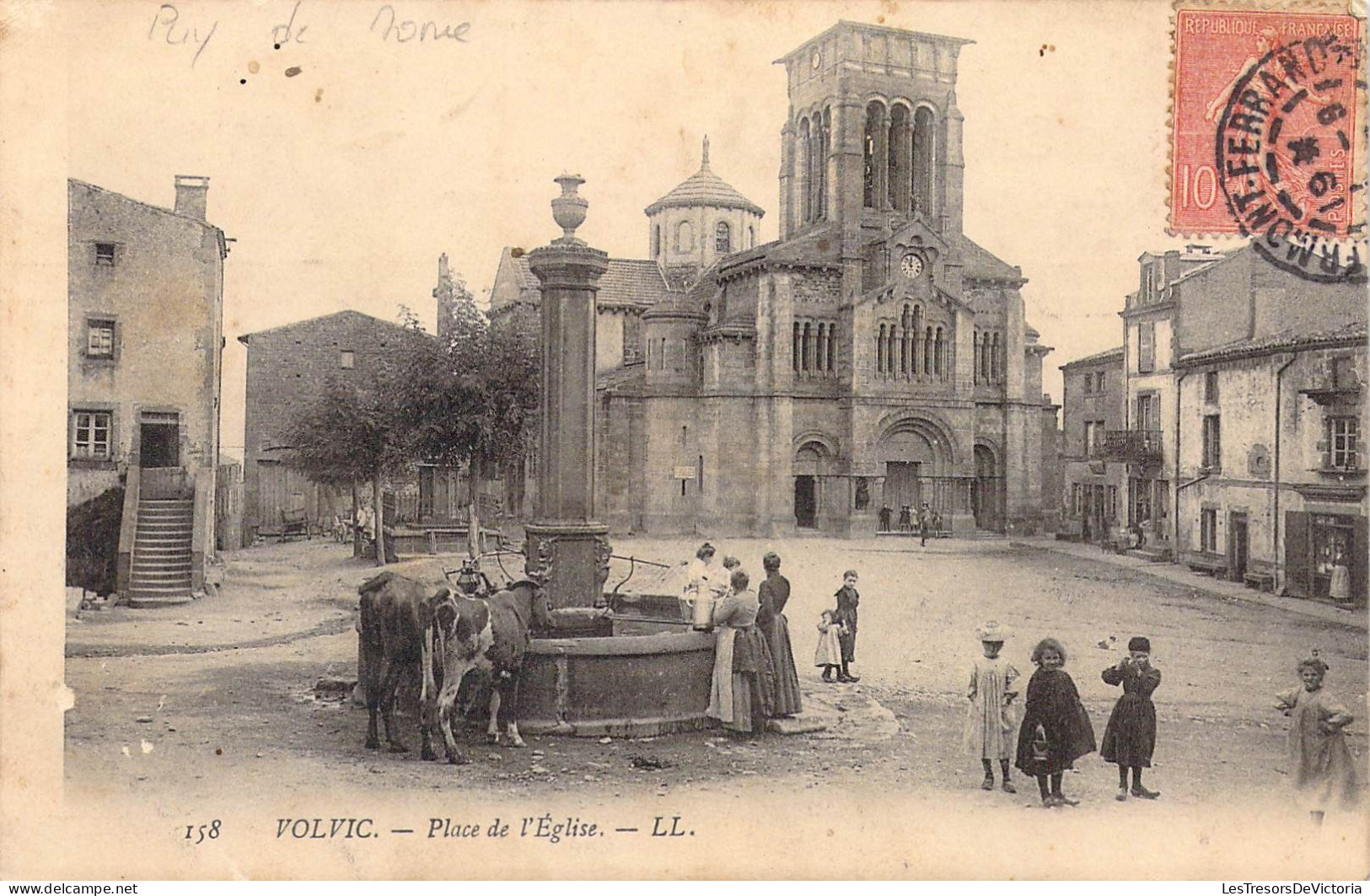 FRANCE - 63 - VOLVIC - Place De L'Eglise - LL - Carte Postale Ancienne - Volvic