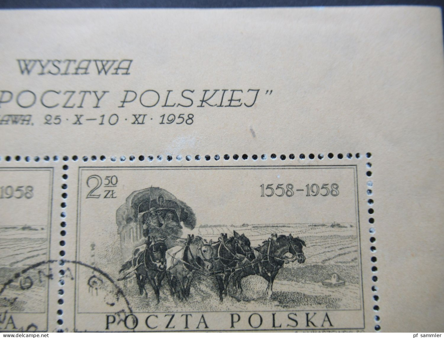 Polen 1960 1x Nr.1177 Briefmarkenausstellung Polska Kleinbogen gest. Opole und 12x Kleinbogen I Nr.1072 aus 1958 gestemp