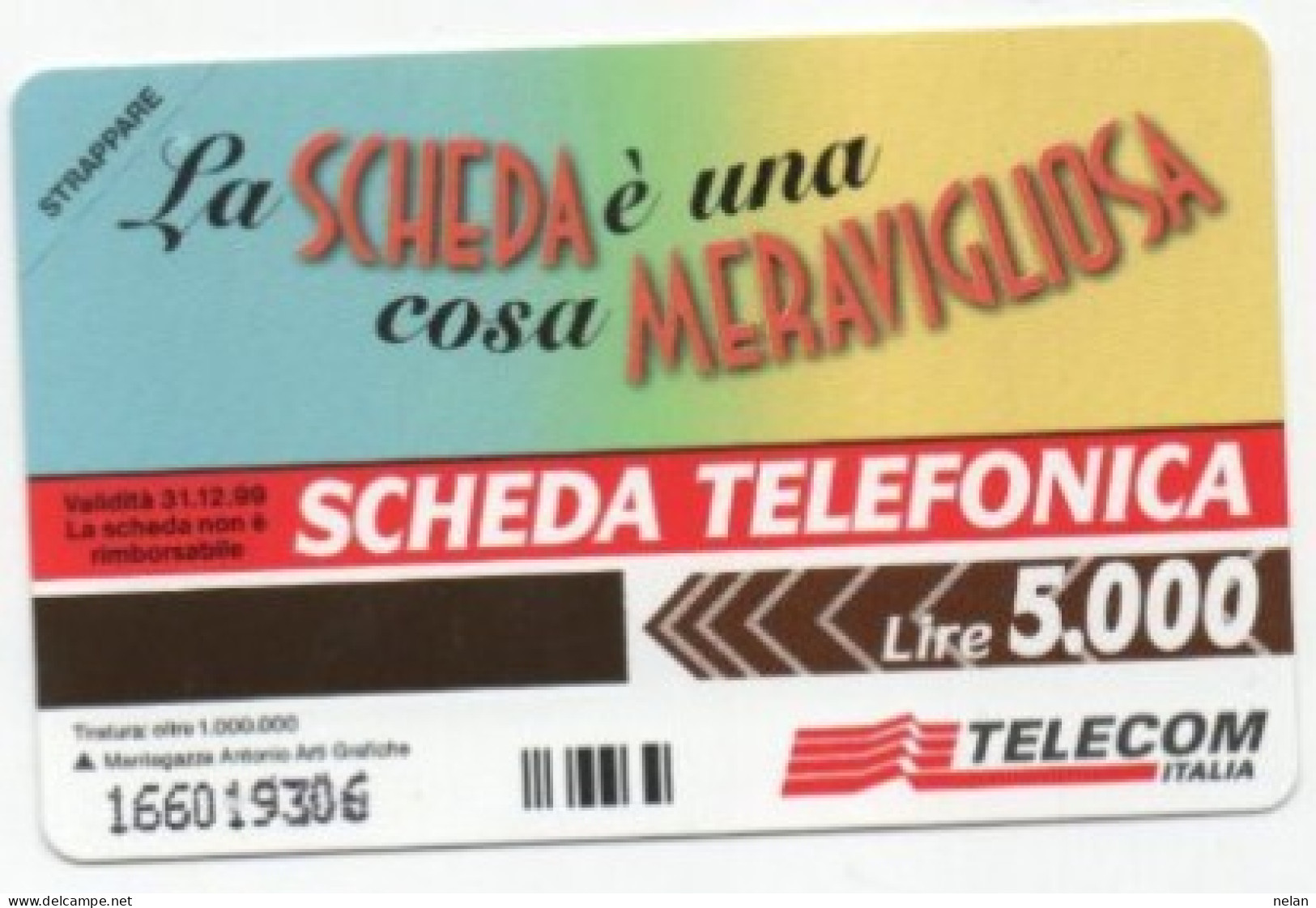 SCHEDA TELEFONICA  - ITALIA - TELECOM - NUOVA - LA SHEDA TELEFONICA NON PESA - Public Ordinary