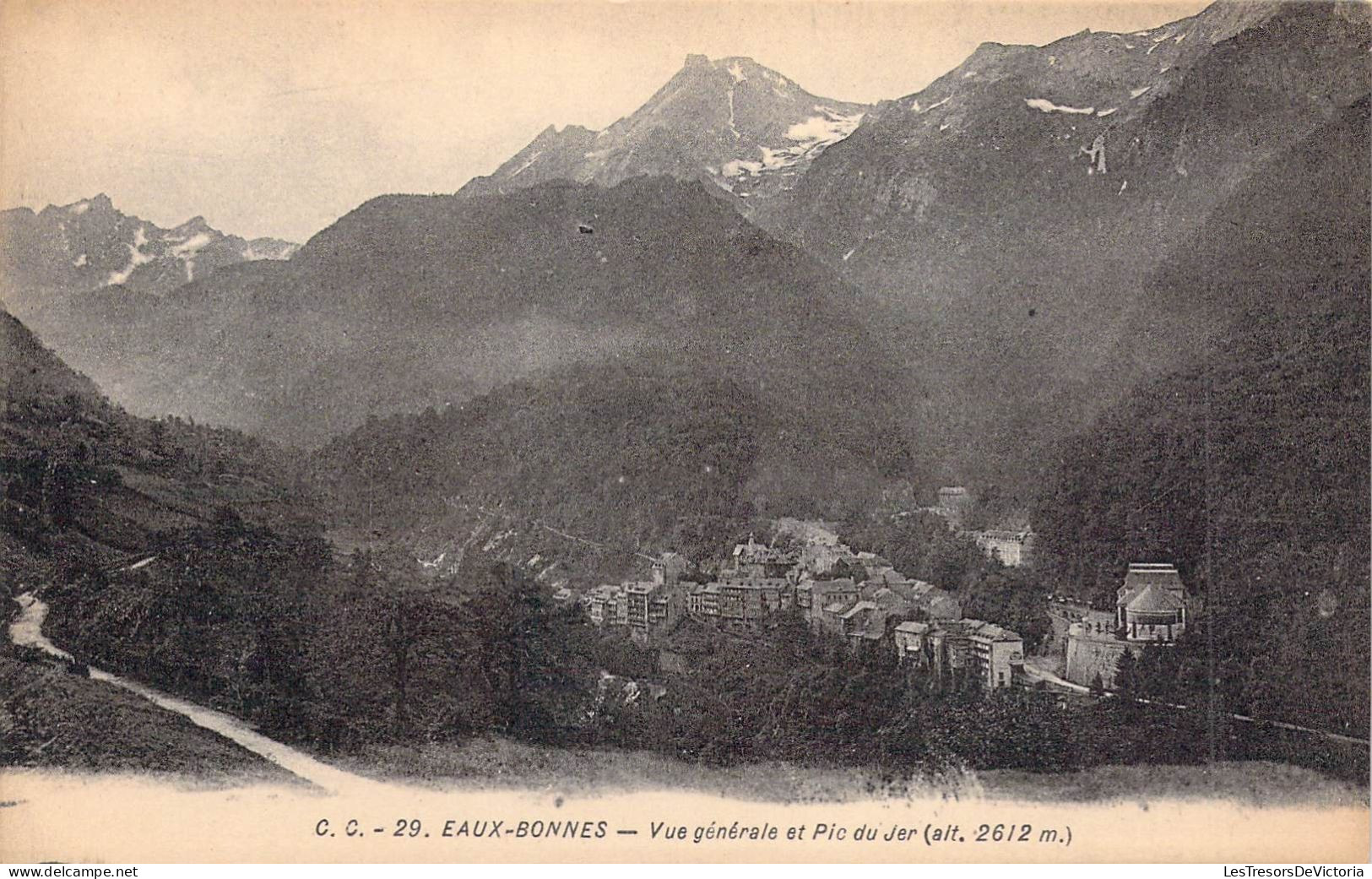 FRANCE - 64 - EAUX BONNES - Vue Générale Et Pic Du Jer - Editeur Carrache - Carte Postale Ancienne - Eaux Bonnes