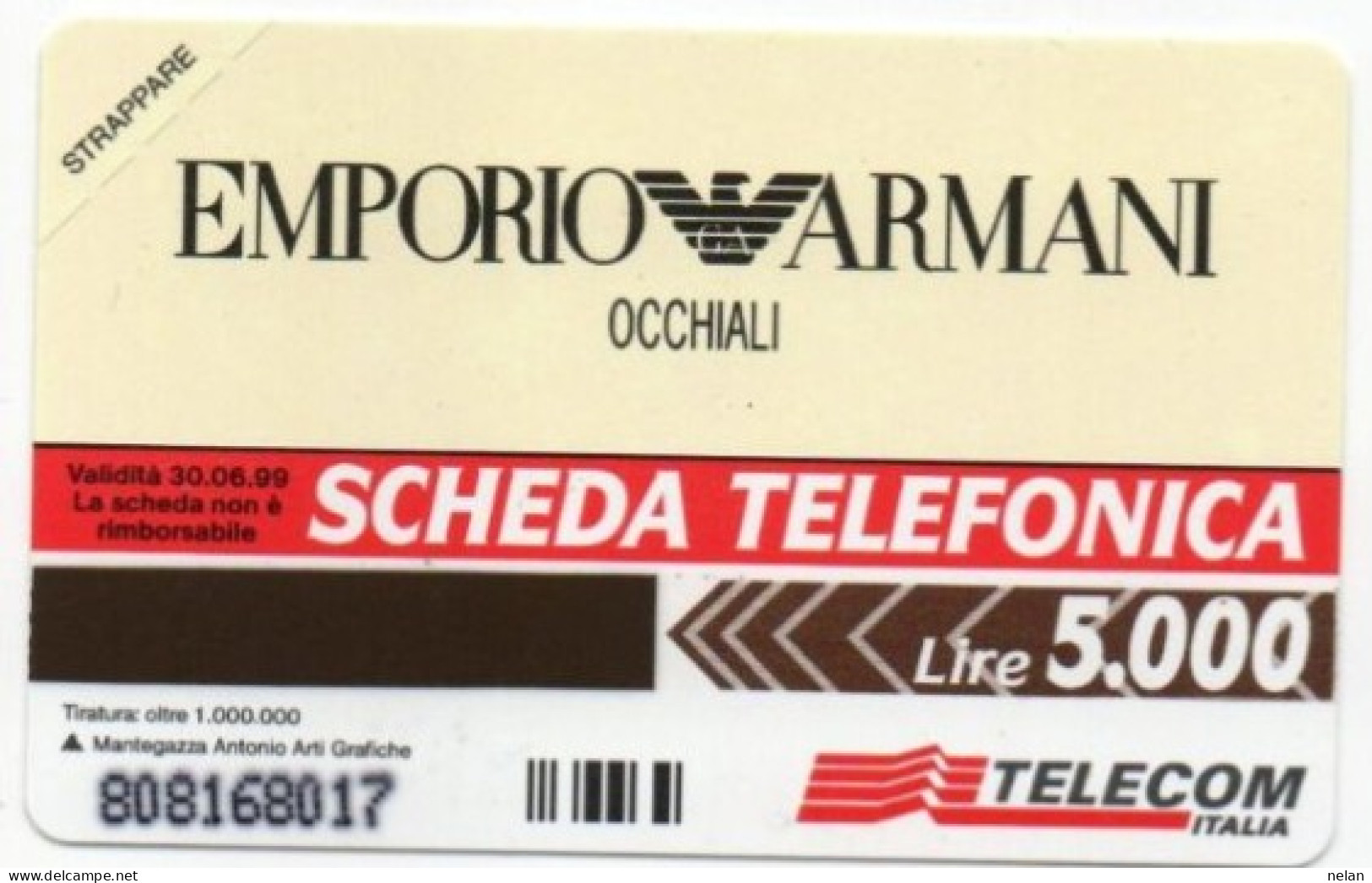 SCHEDA TELEFONICA  - ITALIA - TELECOM - NUOVA - EMPORIO ARMANI - Öff. Diverse TK