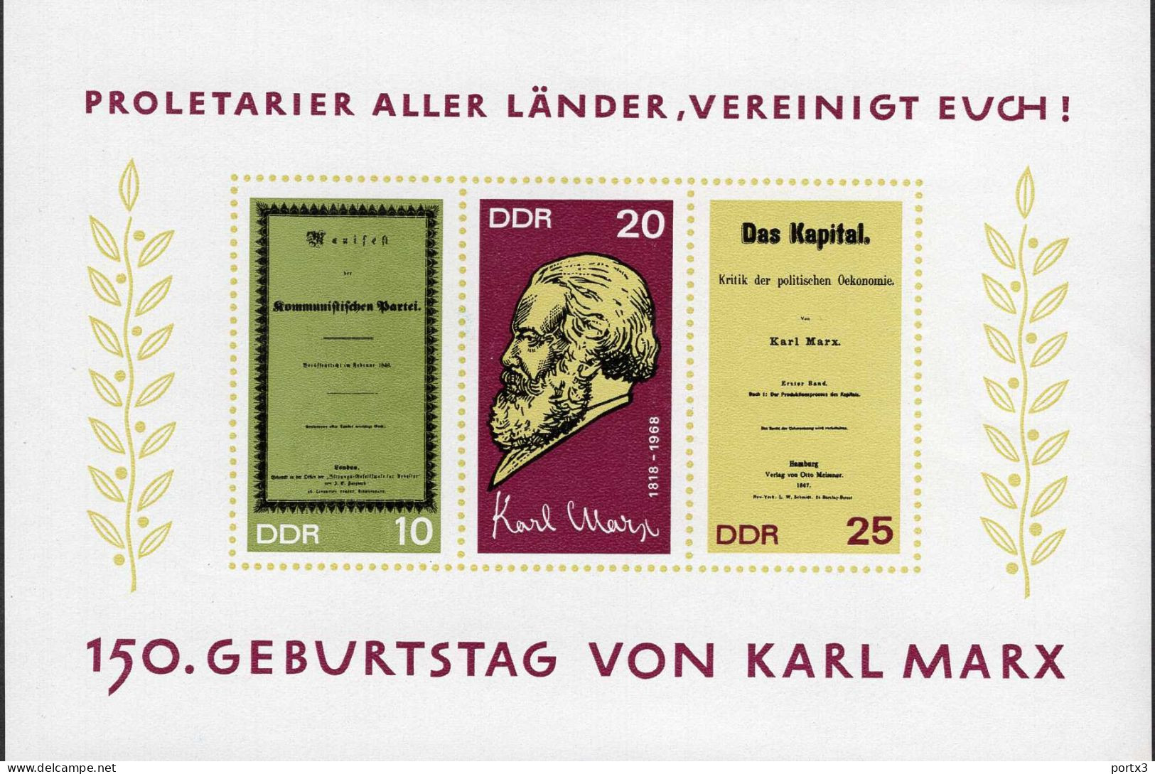 DDR Block 027 Karl Marx Postfrisch MNH ** Neuf - 1950-1970