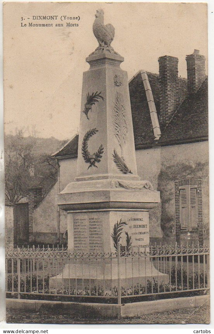 89 DIXMONT  Le Monument Aux Morts - Dixmont