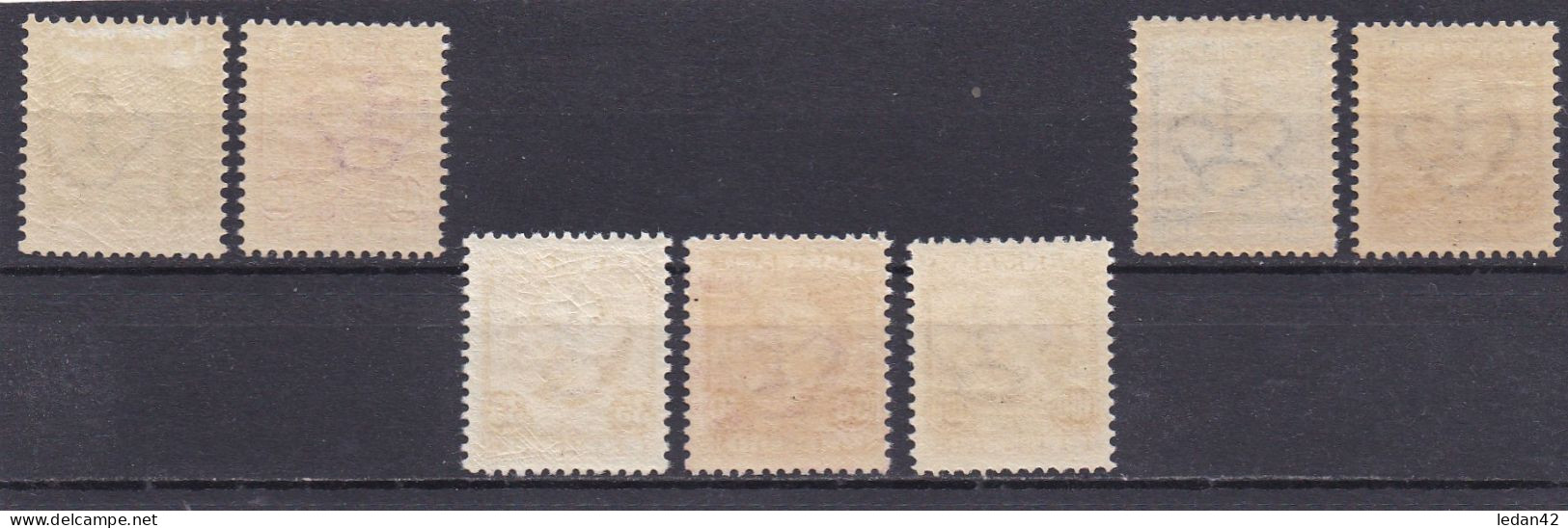 Danemark 1907/1912, Cat. Yvert N° 55/61 ** (55*) Très Beau - Neufs