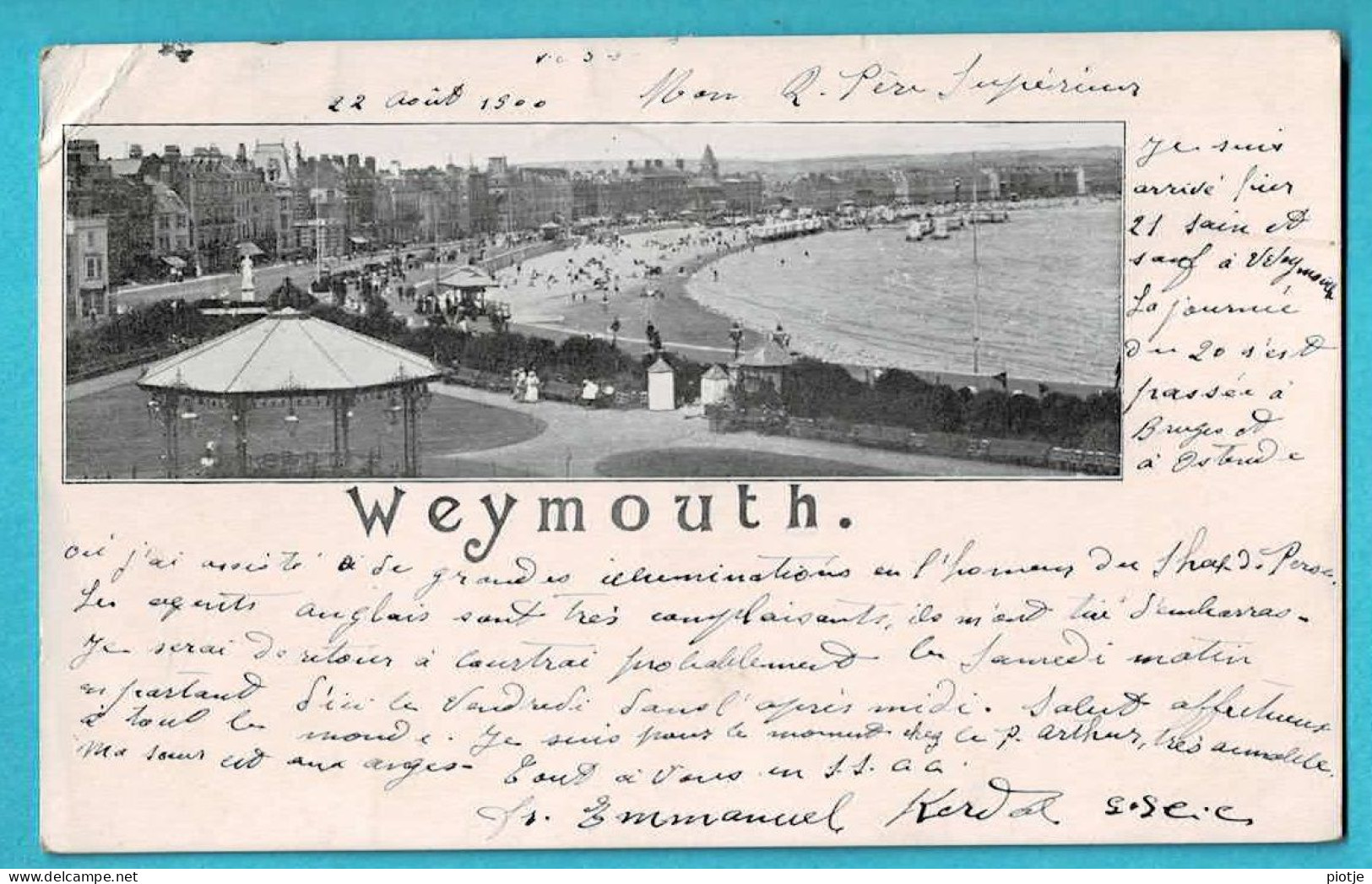 * Weymouth - Dorset (United Kingdom - England) * Panorama, Beach, Plage, Kiosque, Littoral, Vue Générale, TOP 1900 - Weymouth