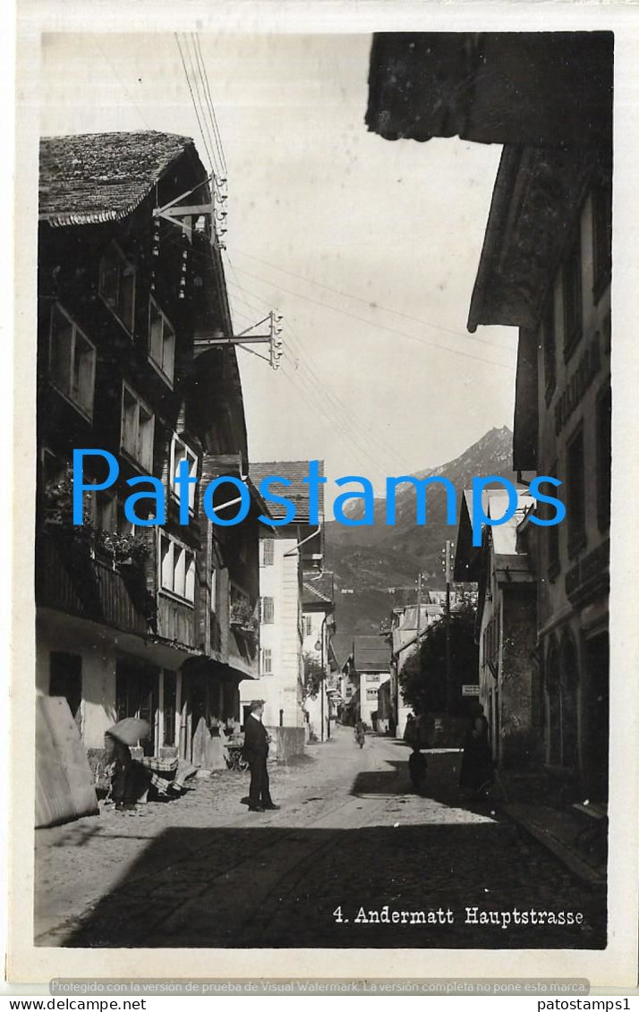 210401 SWITZERLAND ANDERMATT HAUP STREET POSTAL POSTCARD - Matt