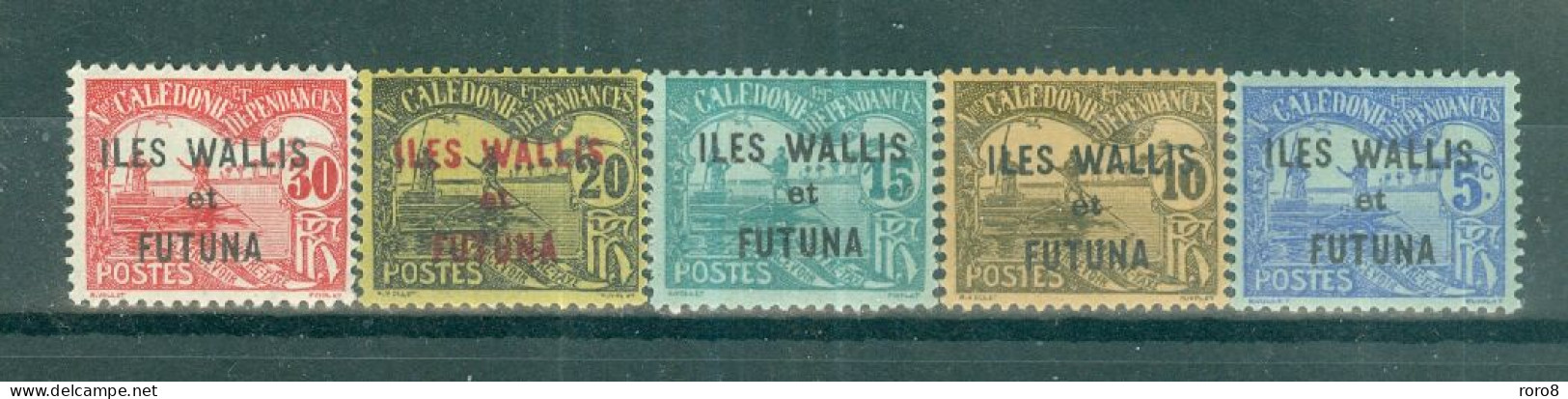 WALLIS & FUTUNA.- TIMBRES-TAXE N°1* à 8* MH SCAN DU VERSO - Timbres-taxe De Nouvelle-Calédonie Surchargés. - Postage Due