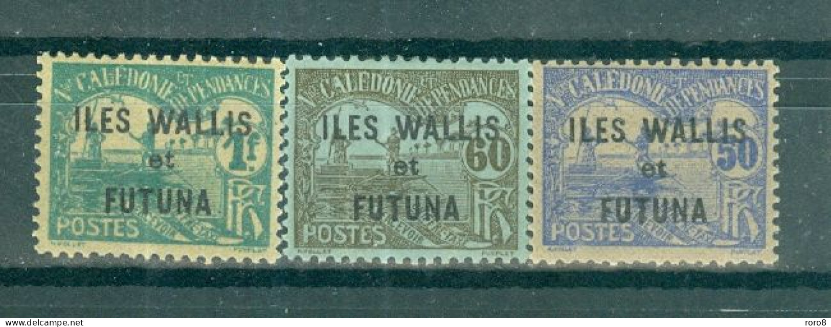 WALLIS & FUTUNA.- TIMBRES-TAXE N°1* à 8* MH SCAN DU VERSO - Timbres-taxe De Nouvelle-Calédonie Surchargés. - Impuestos