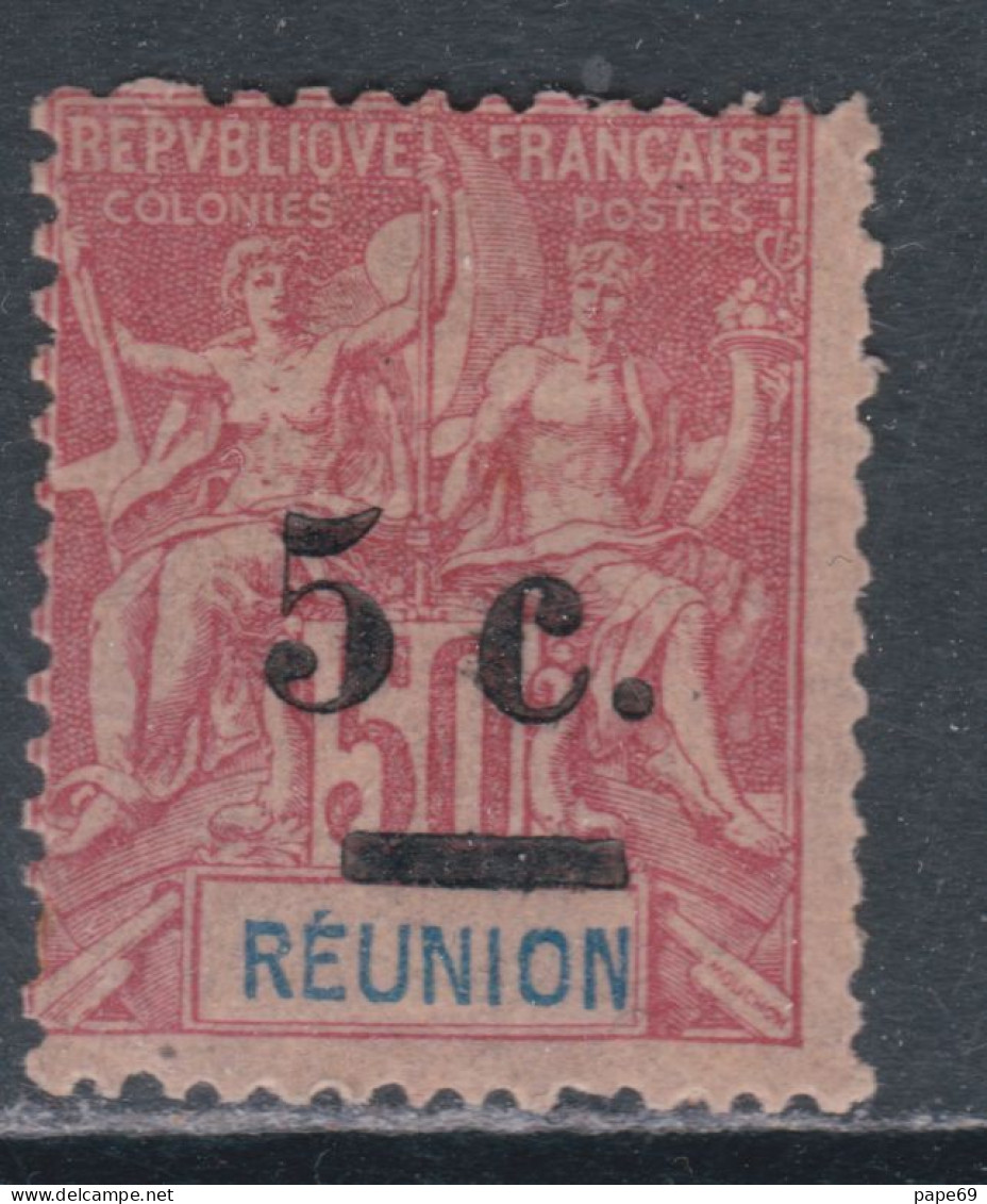 Réunion N° 53 X Timbres De 1892 Surchargés : 5 C. Sur 50 C. Neuf  Trace De Charnière Sinon TB - Neufs