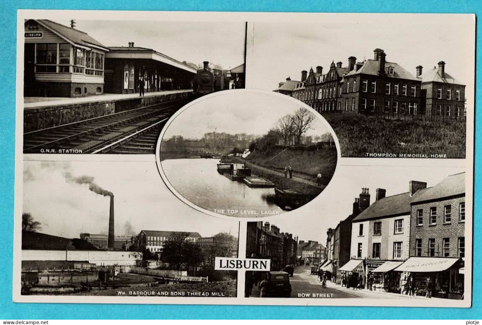 * Lisburn (United Kingdom - Northern Ireland) * (Real Photograph) Station, Thompson Memorial Home, Bow Street, Barbour - Down