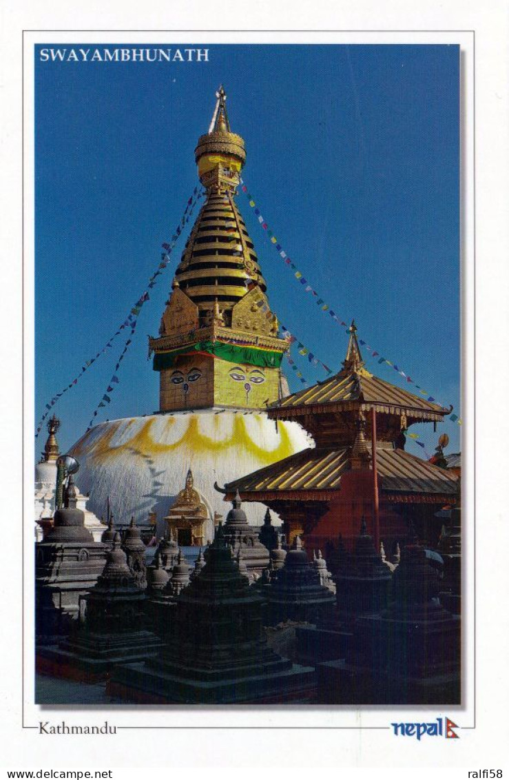 1 AK Nepal * Tempel Swayambhunath In Kathmandu -  Eine Der ältesten Buddhistischen Tempelanlagen Der Welt - UNESCO Erbe - Népal