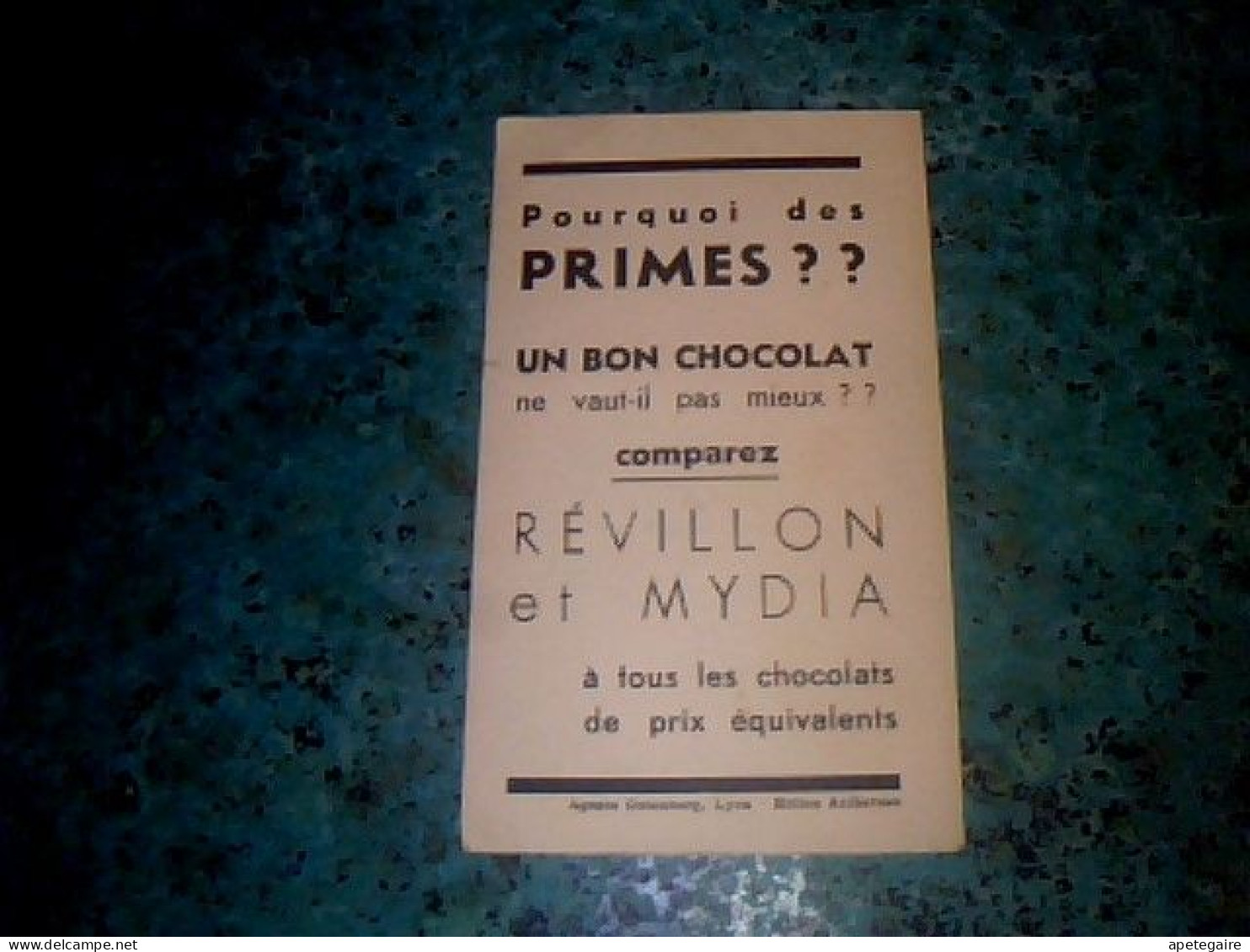 Chromo Image Chocolat Rèvillon Et. Lydia Animaux Expressifs N° XIV - Revillon