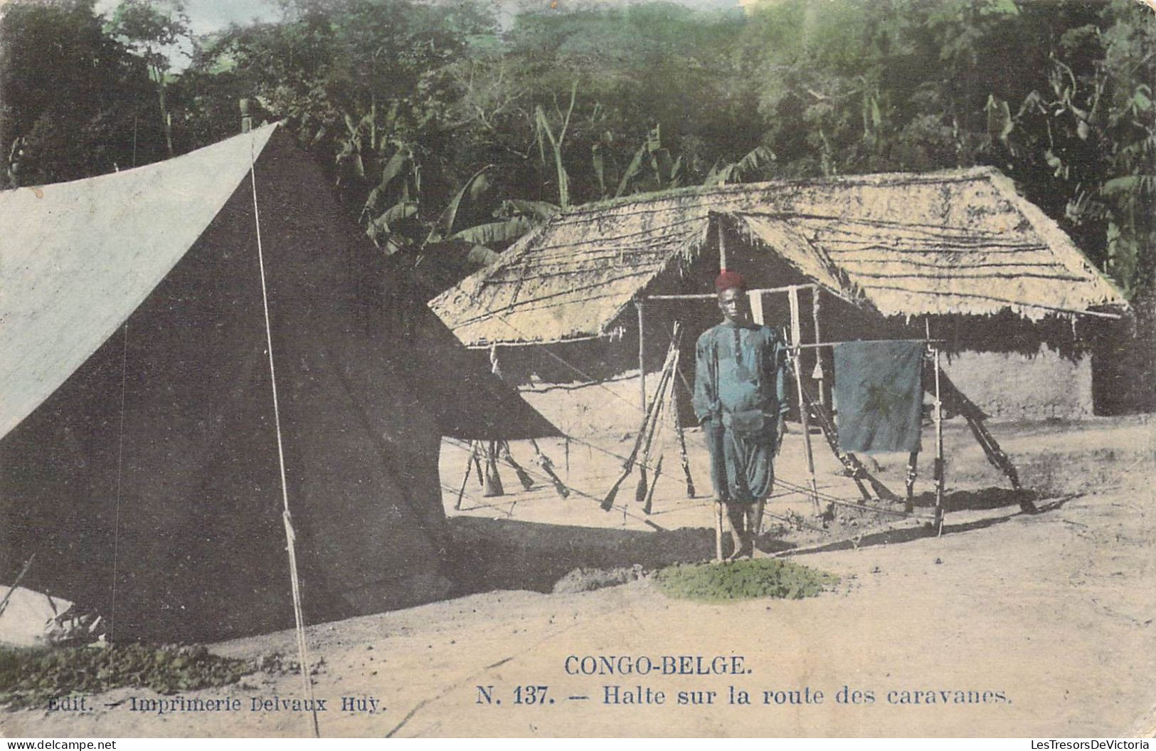 AFRIQUE - CONGO BELGE - Halte Sur La Route Des Caravanes - Carte Postale Ancienne - Belgisch-Kongo