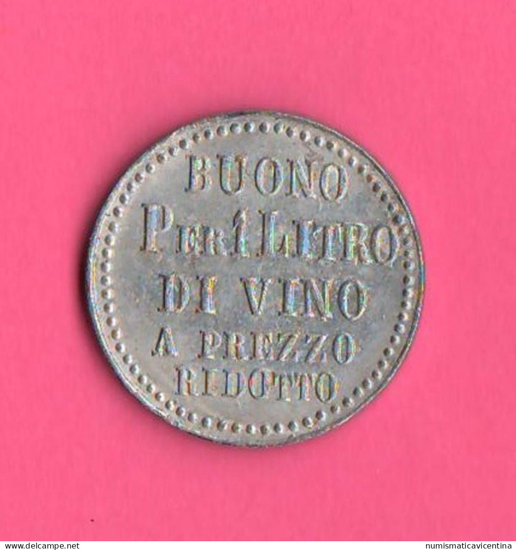 Rebbio Como GETTONE Circolo Cà Morta Valido X 1 Litro Di Vino Gettoni Wine Token - Monetary/Of Necessity