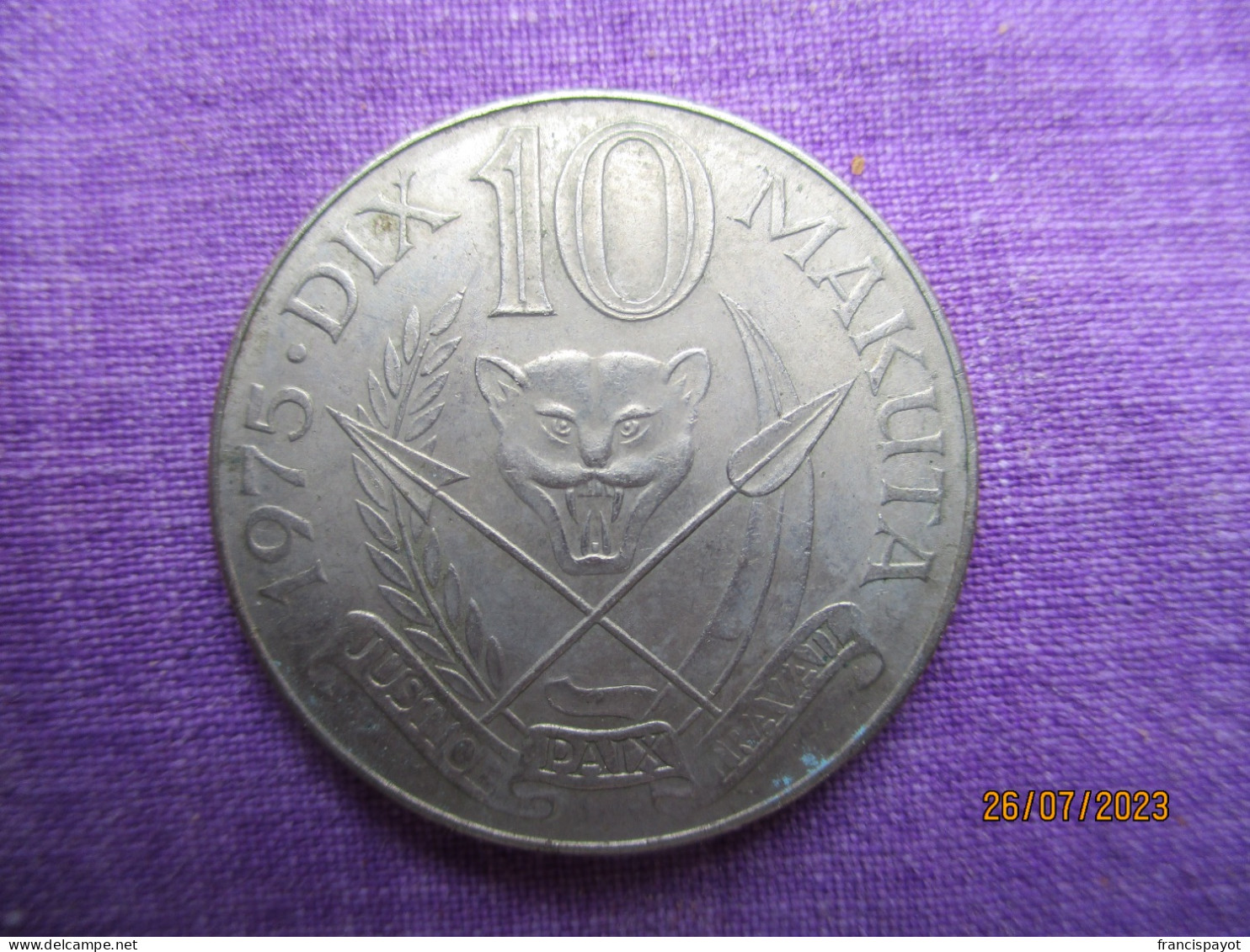 Congo: 10 K (makuta) 1975 - Congo (Democratic Republic 1964-70)