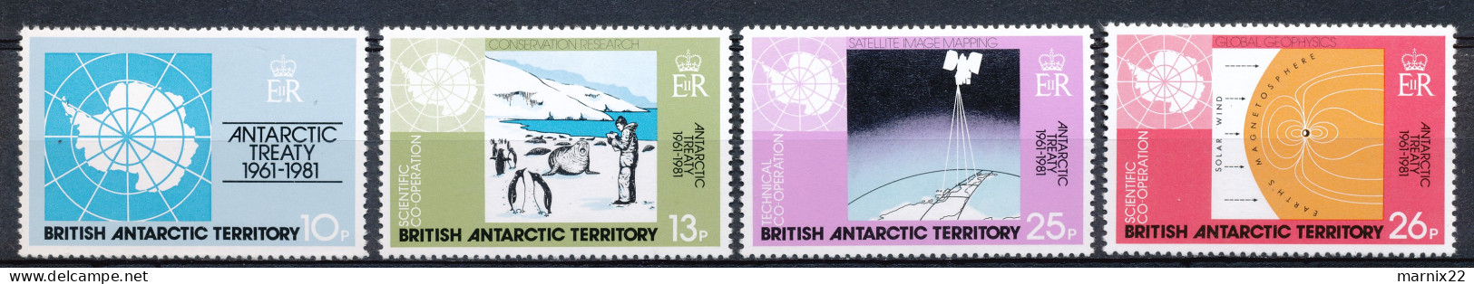 BRITISH ANTARCTIC TERRITORY 1981 ANTARCTIC TREATY 1961-1981 SCIENTIFIC-/SCIENTIFIC/TECHNICAL CO-OPERATION          Hk713 - Ongebruikt