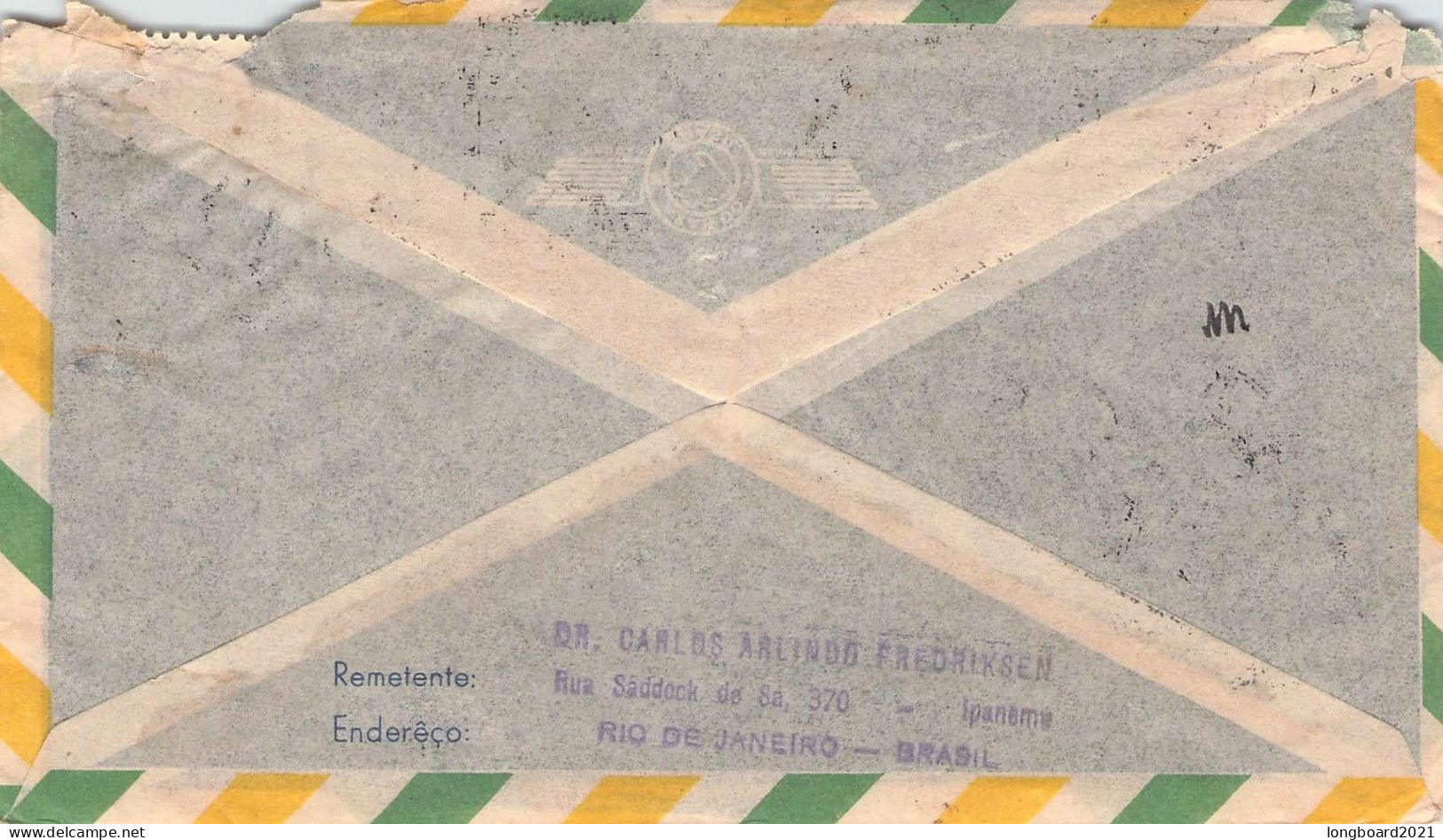 BRAZIL - AIRMAIL 1950 - INGOLDSTADT/DE / *1137 - Lettres & Documents