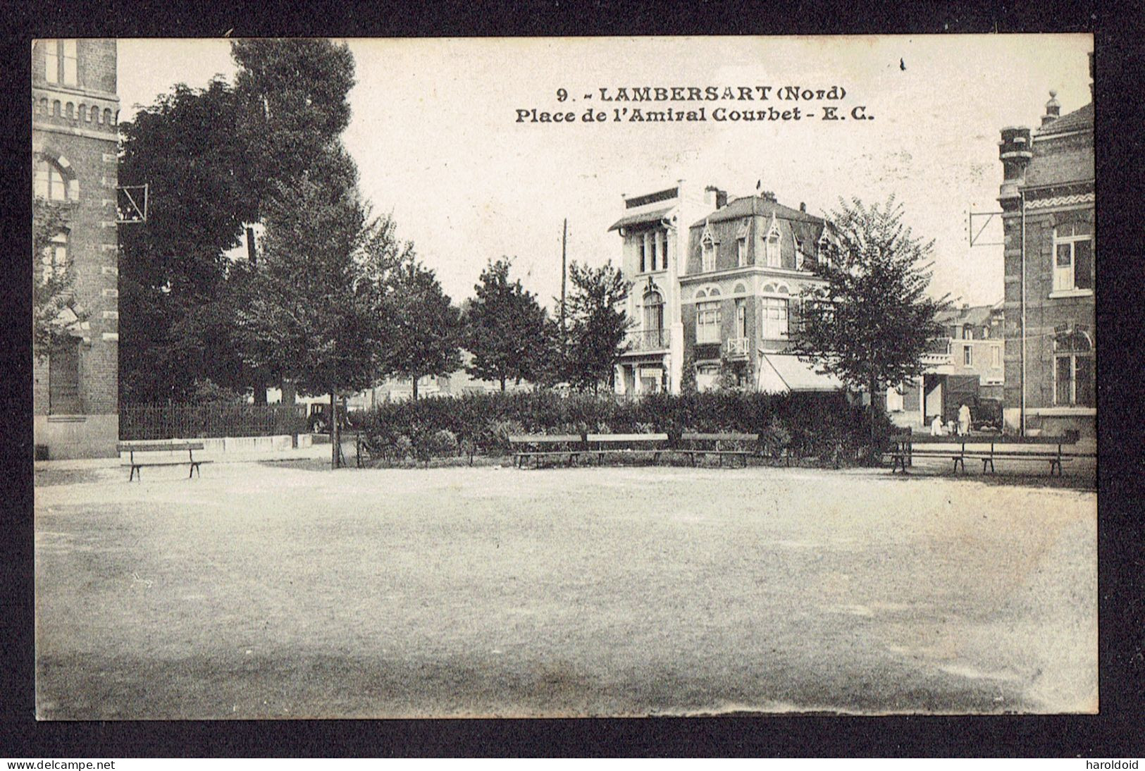 CPA 59 - LAMBERSART - 9 PLACE DE L'AMIRAL COURBET - Lambersart