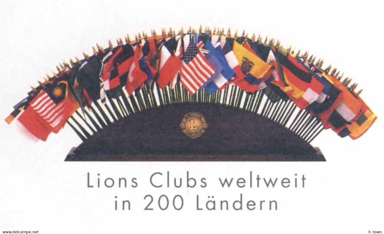 235  Drapeau, Lions Club: PAP D'Autriche - Flag Of USA, Great Britain, France, Colombia, Germany, Austria, Switzerland.. - Briefe