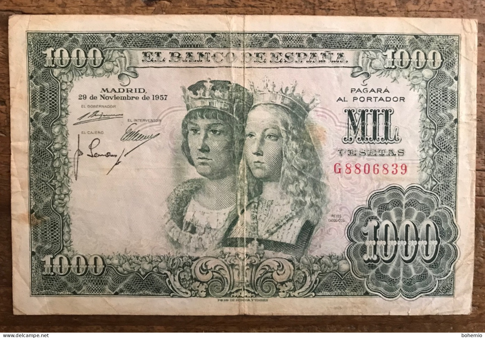 España 1000 Pesetas Año 1957 - 1000 Peseten